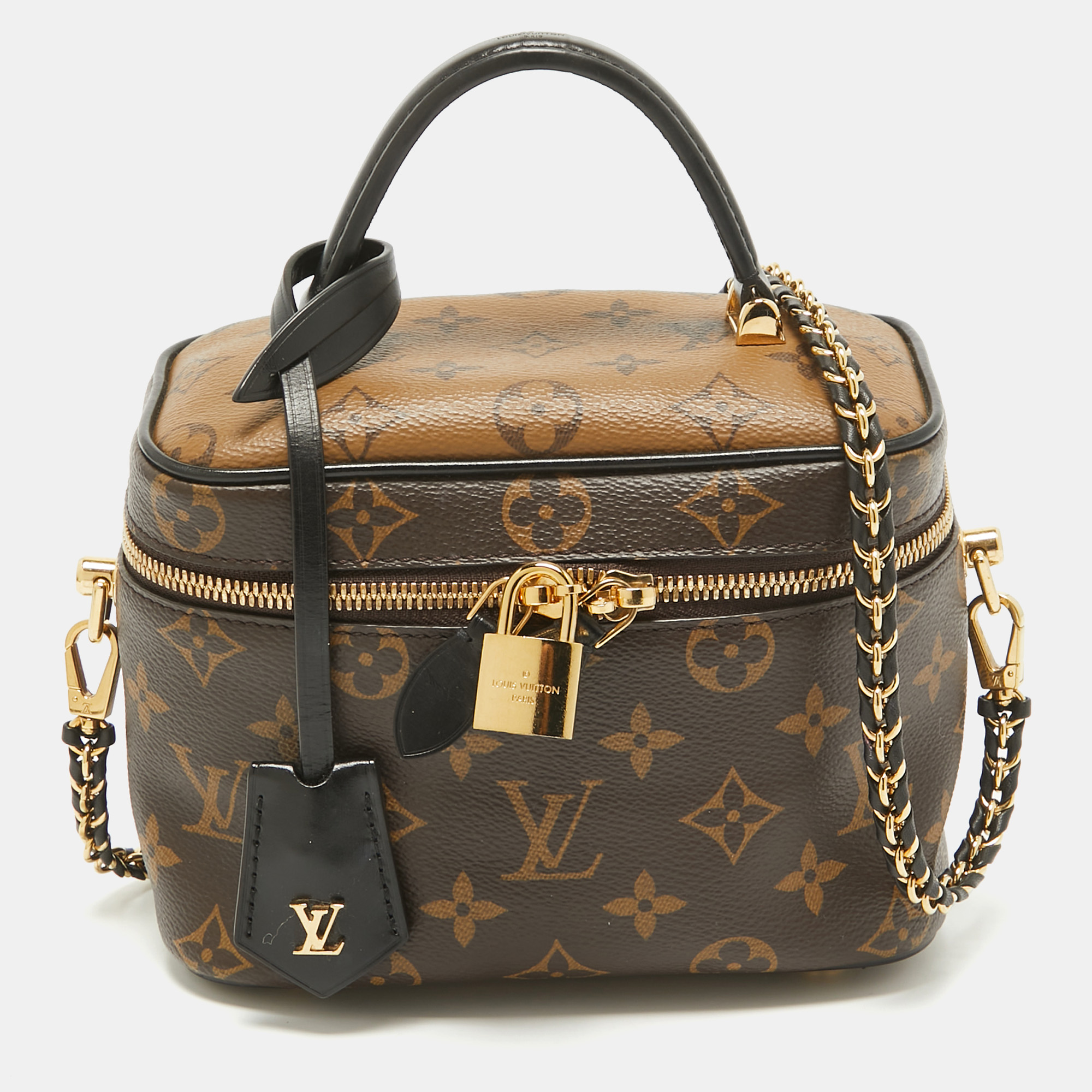 Pre-owned Louis Vuitton Monogram/reverse Monogram Canvas Vanity Pm In Brown