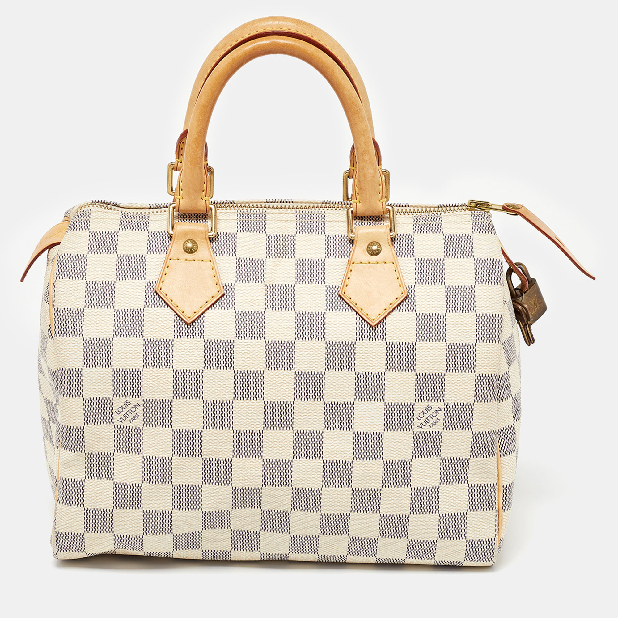 

Louis Vuitton Damier Azur Canvas Speedy 25 Bag, Grey