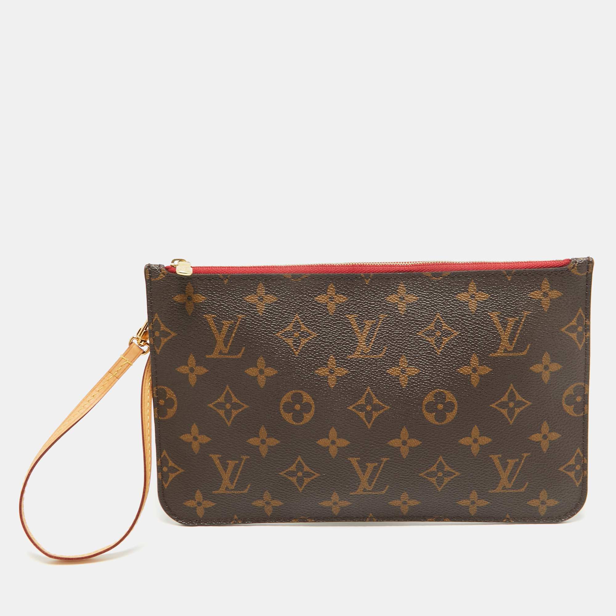 

Louis Vuitton Monogram Canvas Zip Pouch, Brown