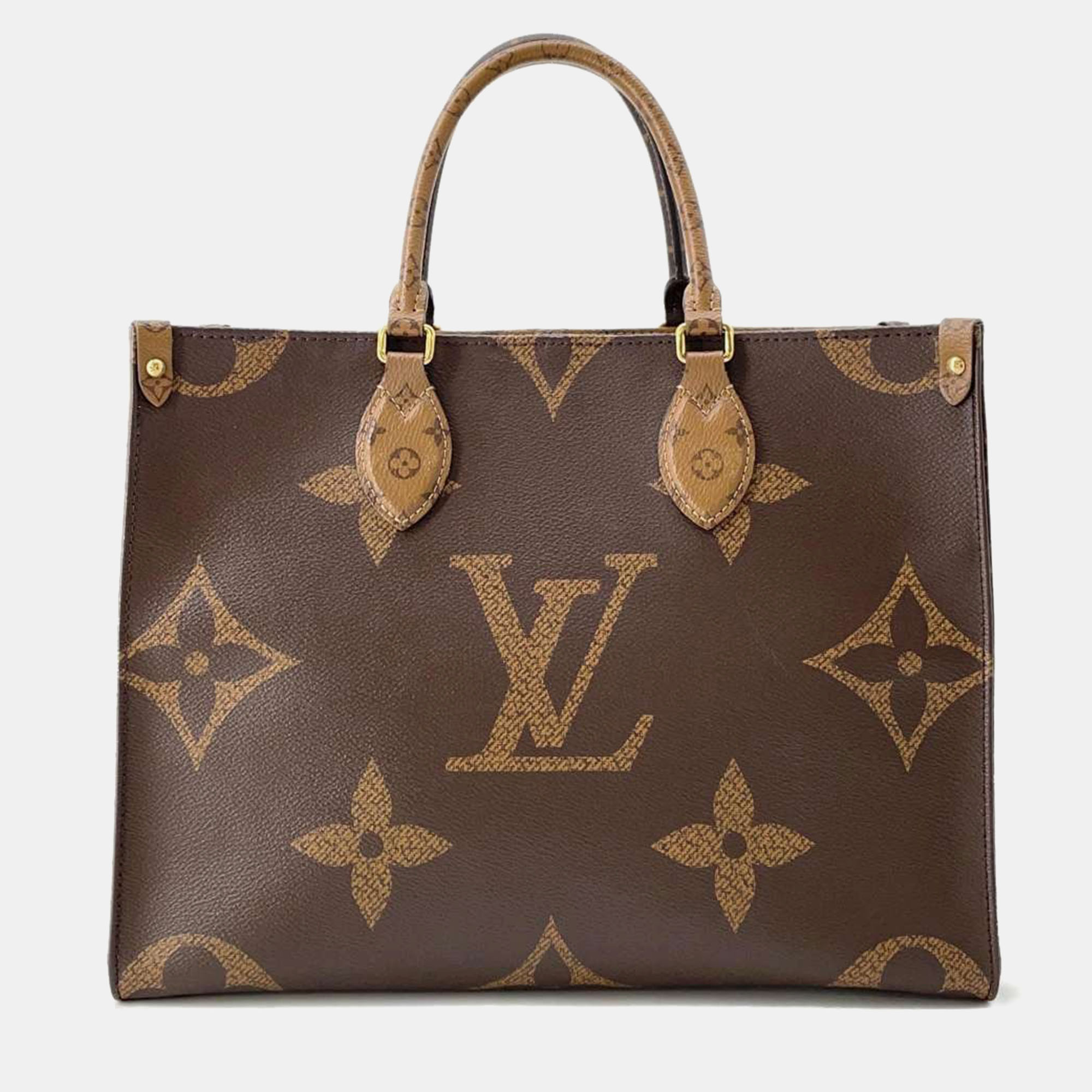 

Louis Vuitton Onthego Red Monogram Monogram Reverse Canvas Monogram Giant MM Bag, Brown