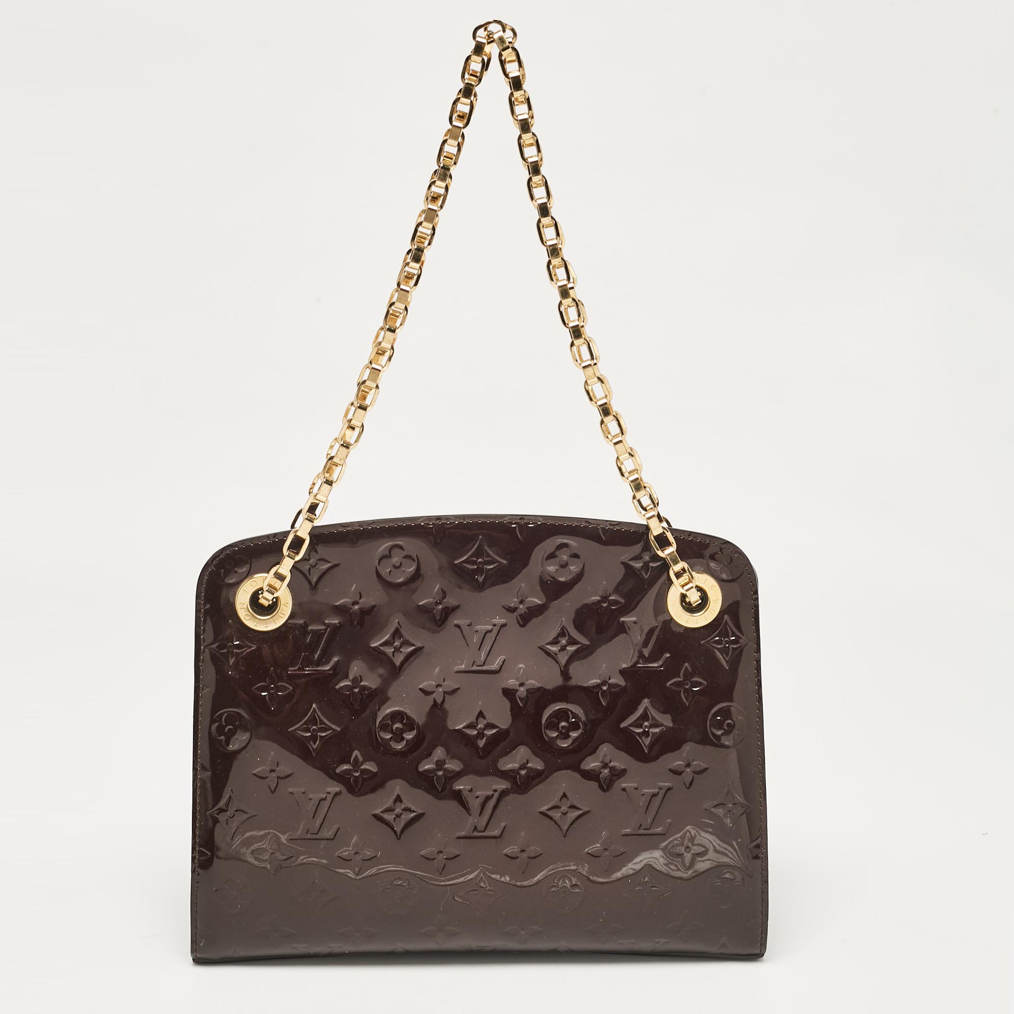 

Louis Vuitton Amarante Monogram Vernis Virginia MM Bag, Burgundy