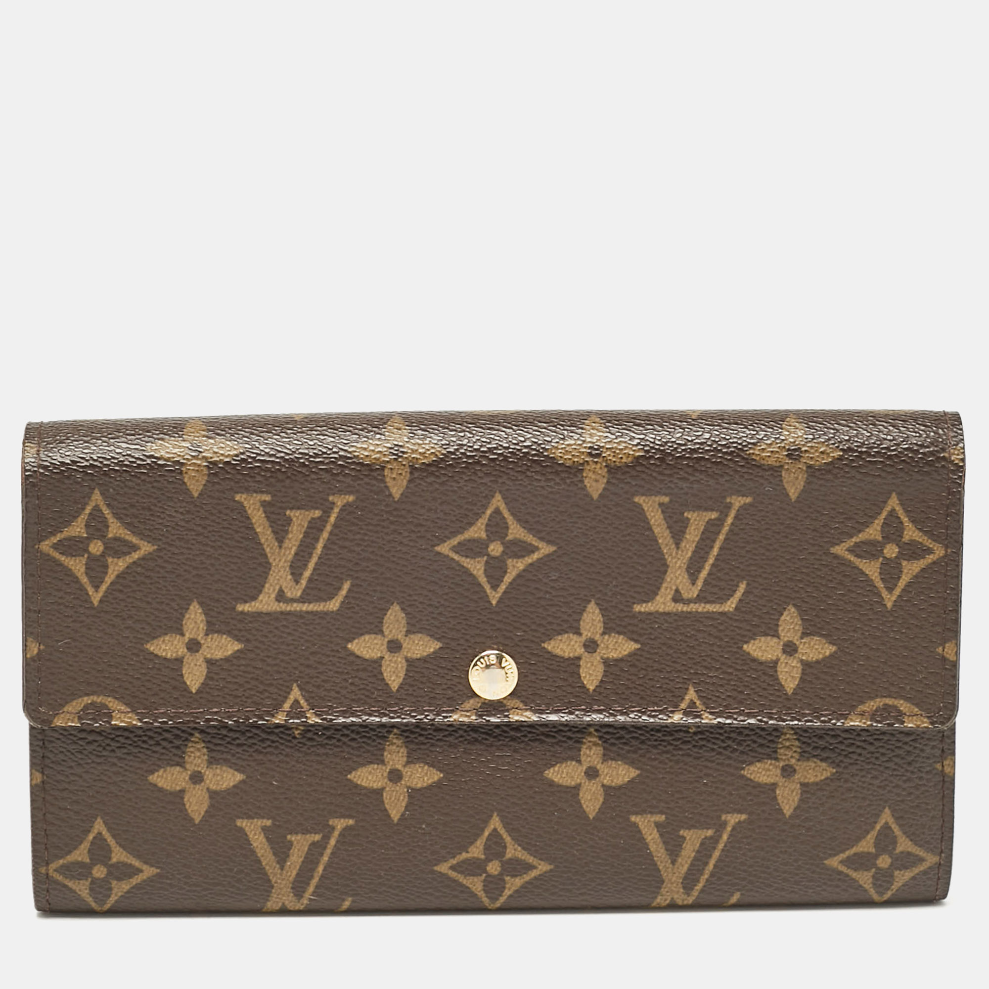 

Louis Vuitton Brown Monogram Canvas Sarah Wallet