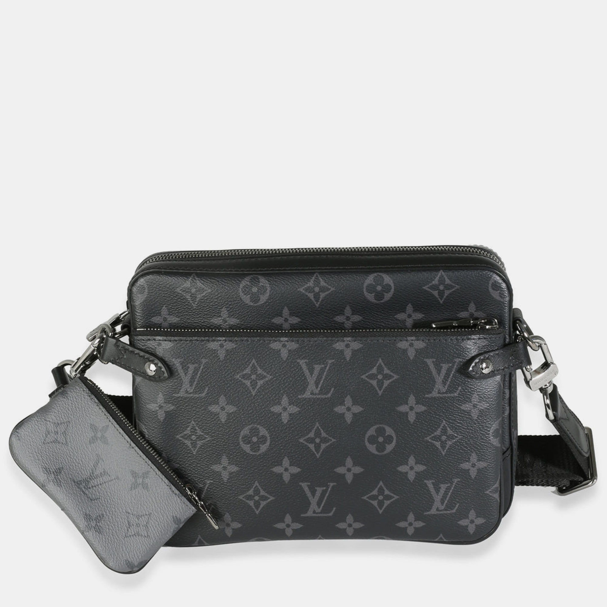 

Louis Vuitton Reverse Monogram Canvas Trio Messenger Bag, Black