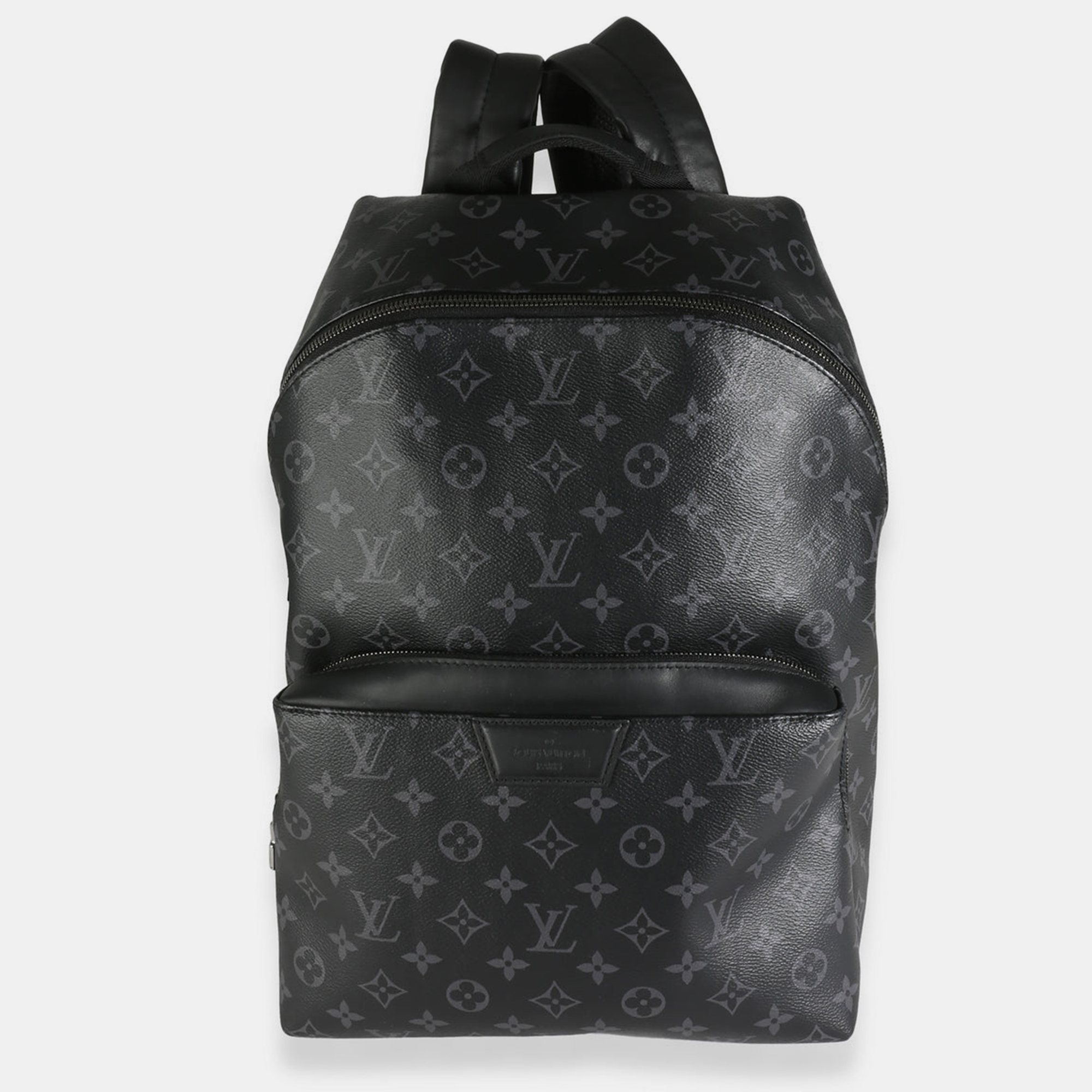 Pre-owned Louis Vuitton Monogram Eclipse Canvas Discovery Backpack In Black