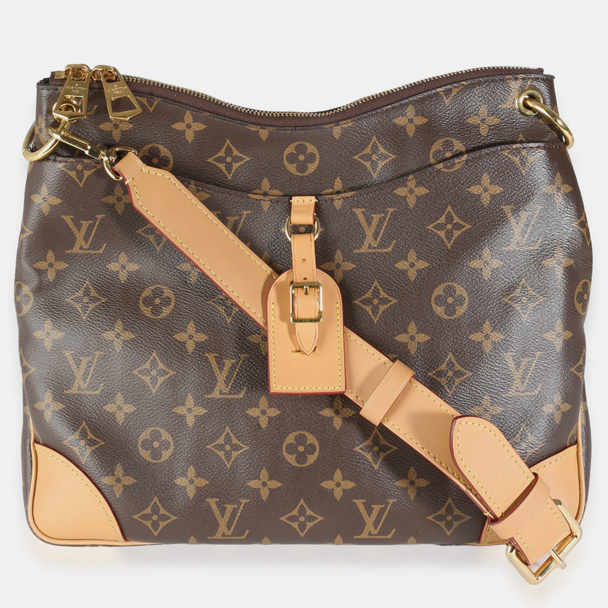 

Louis Vuitton Natural Monogram Canvas Odeon MM Bag, Brown