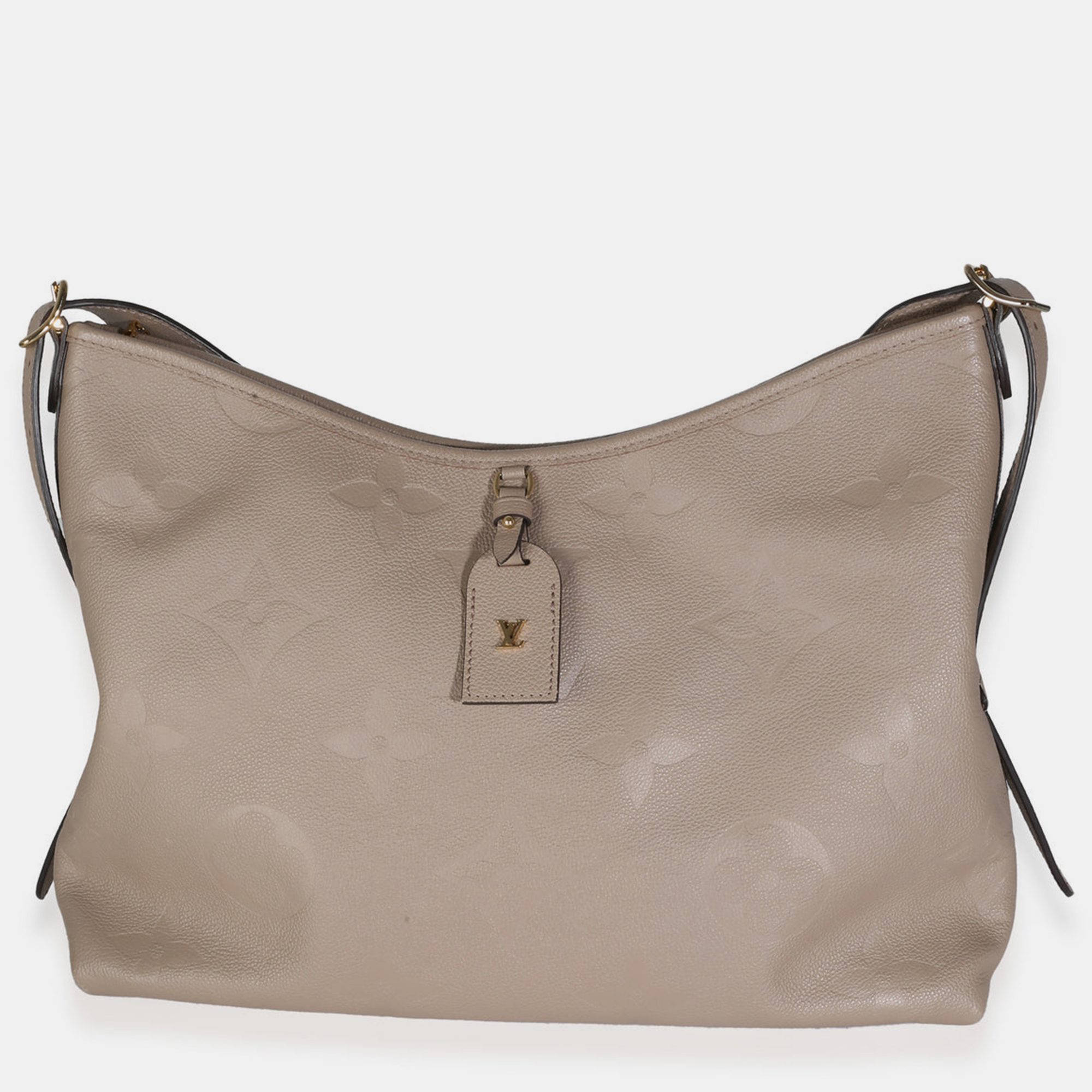 

Louis Vuitton Turtledove Monogram Empreinte CarryAll MM Bag, Beige