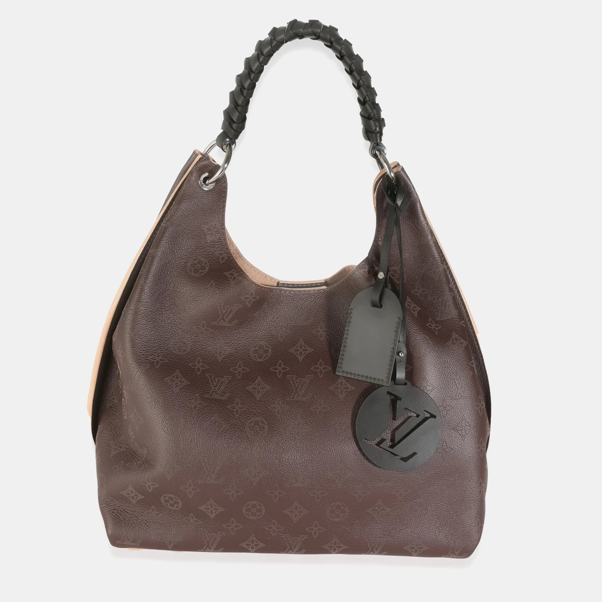 

Louis Vuitton Chocolate Monogram Mahina Carmel Hobo Bag, Brown