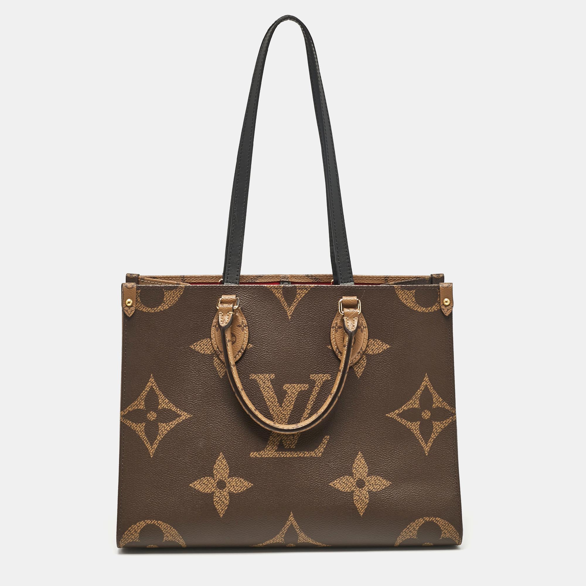 

Louis Vuitton Reverse Monogram Canvas Giant Onthego MM Bag, Brown