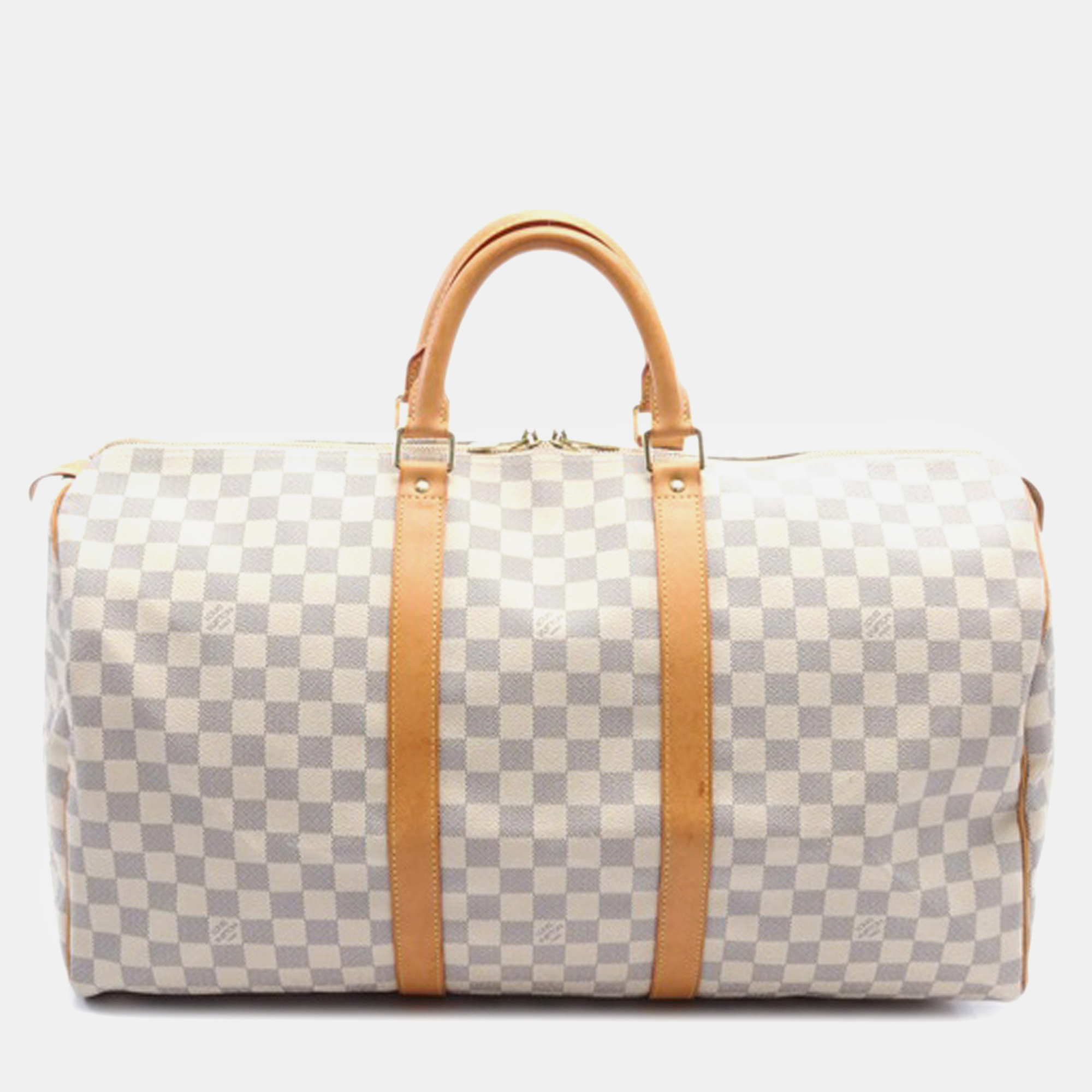 

Louis Vuitton Damier Azur Keepall 50 Bag, White