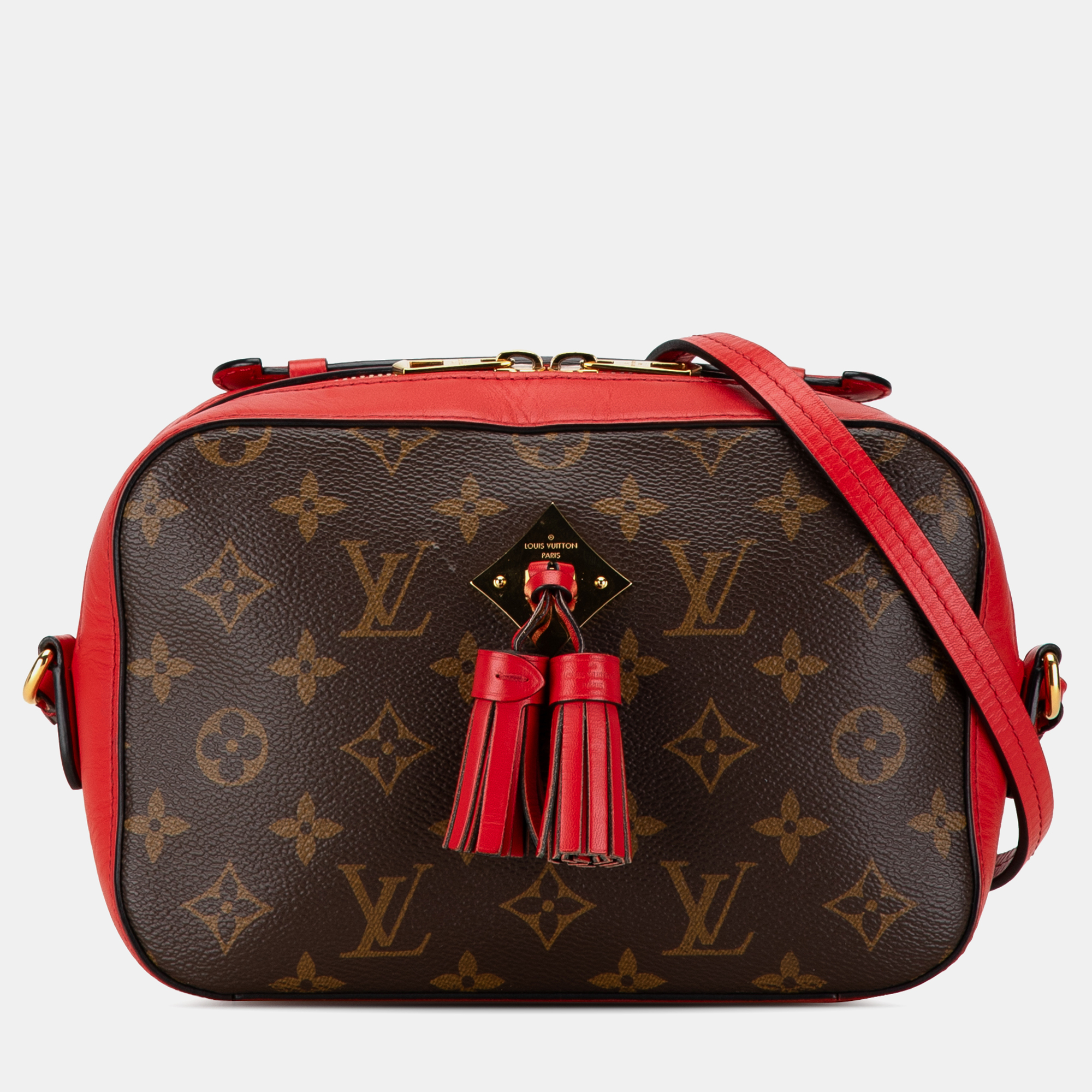 

Louis Vuitton Brow/Red Monogram Saintonge Bag, Brown