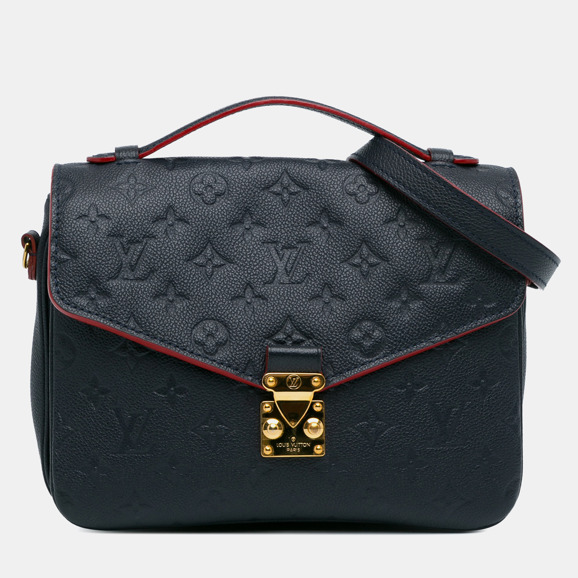 

Louis Vuitton Monogram Empreinte Pochette Metis Bag, Navy blue