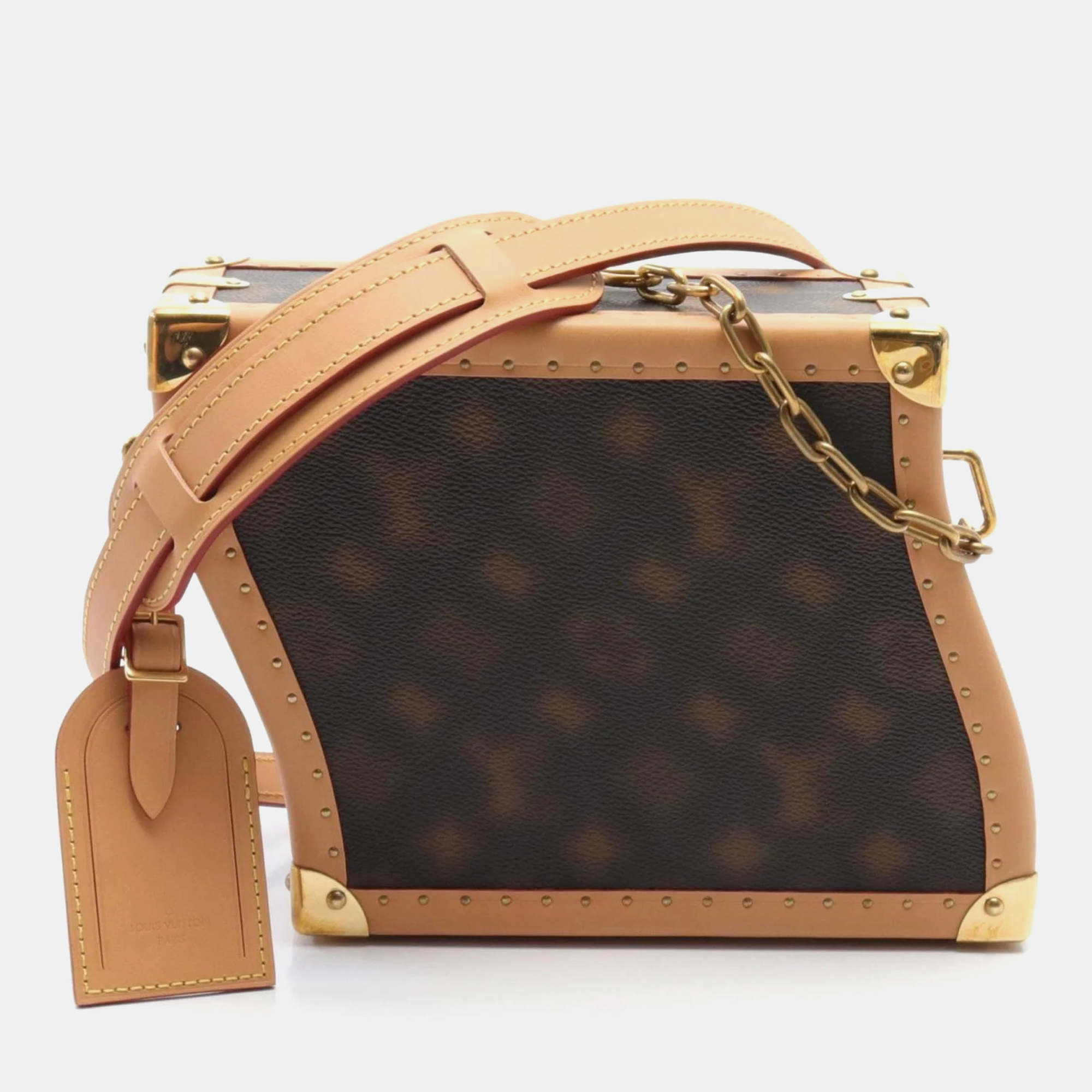 

Louis Vuitton Brown Coated Canvas Monogram Blurry Wavy Clutch Box