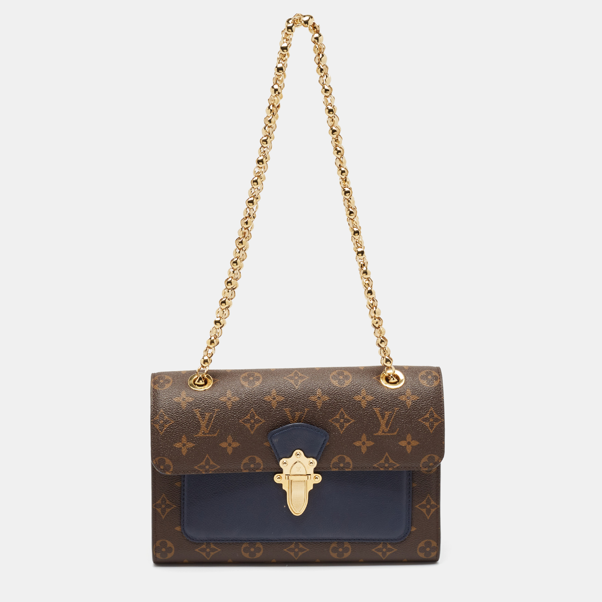 

Louis Vuitton Blue Marine Monogram Canvas and Leather Victoire Chain Bag