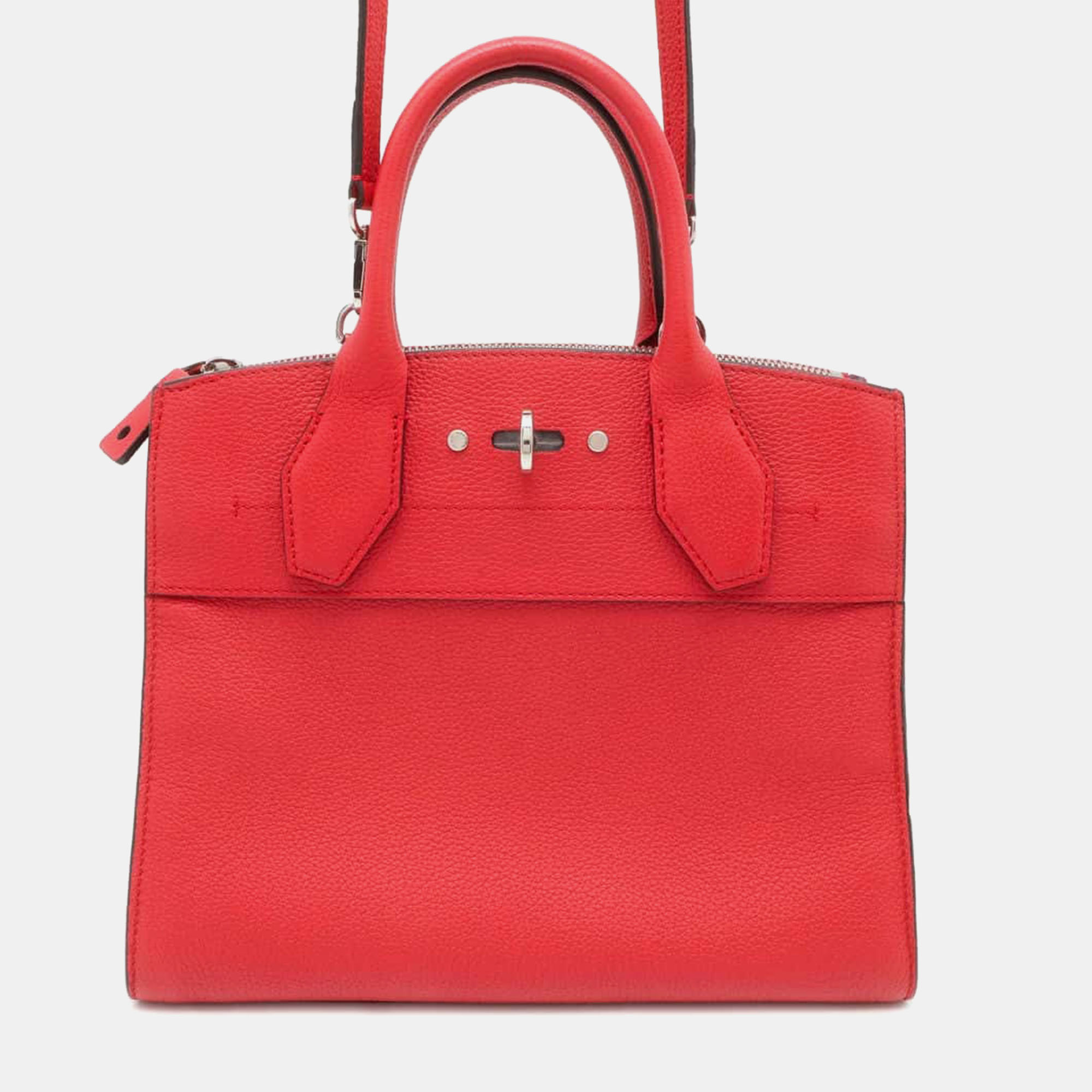 

Louis Vuitton Rouge Leather City Steamer Bag Size PM, Red