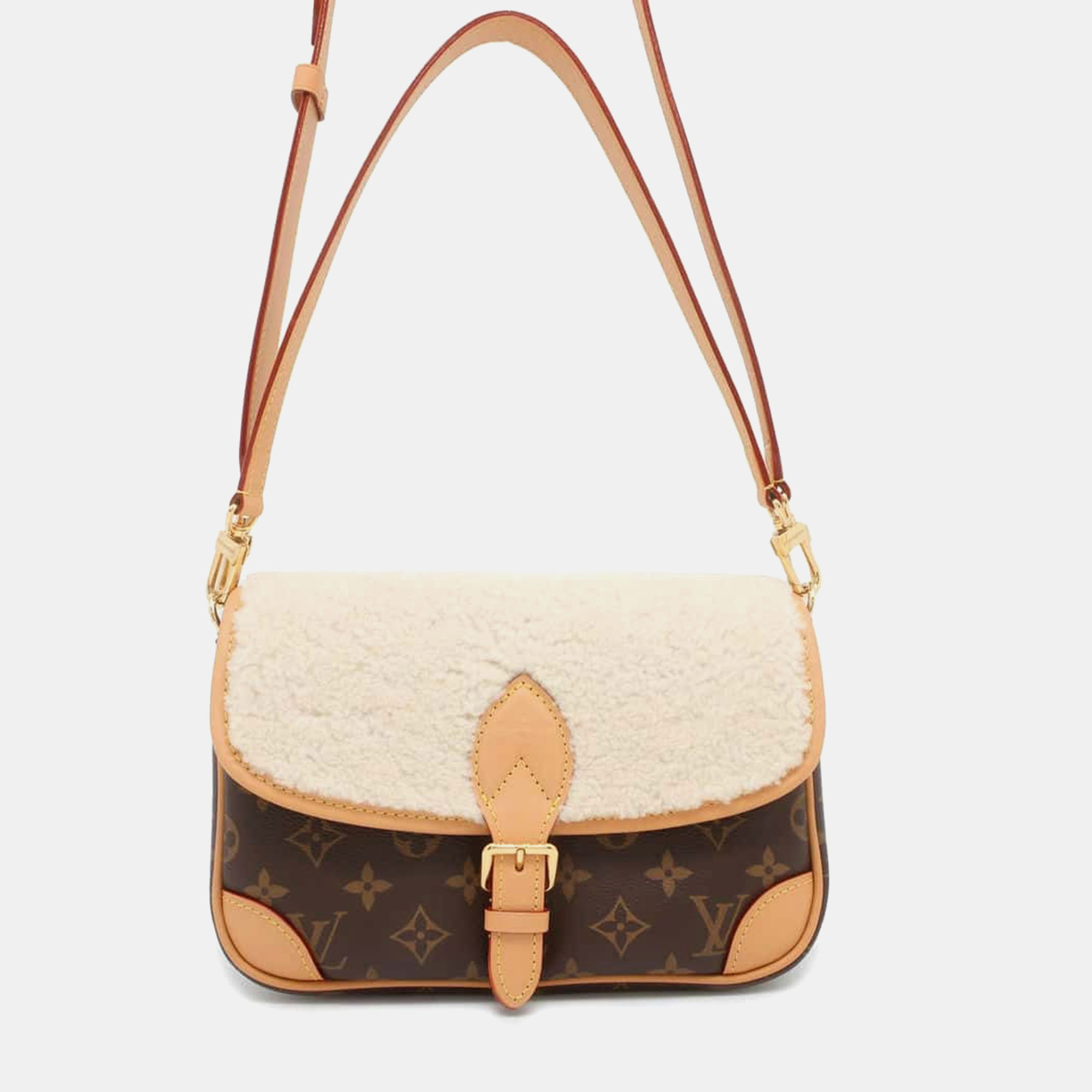 

Louis Vuitton Brown Monogram Shearling Diane NM bag Size PM