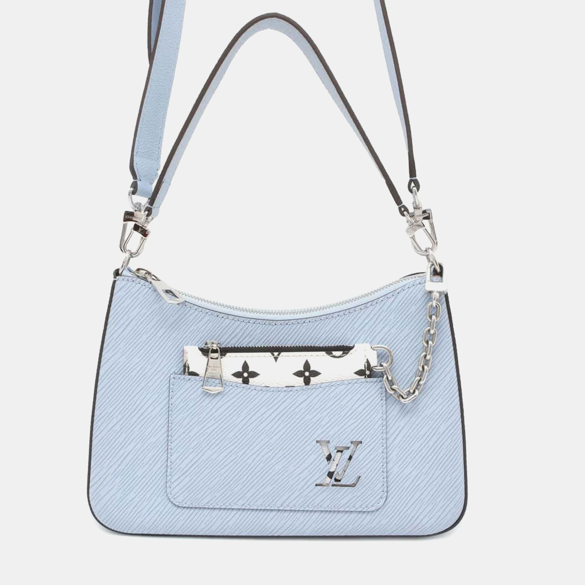 Pre-owned Louis Vuitton Blue Leather Murrell Nm Nuage Epi Bag