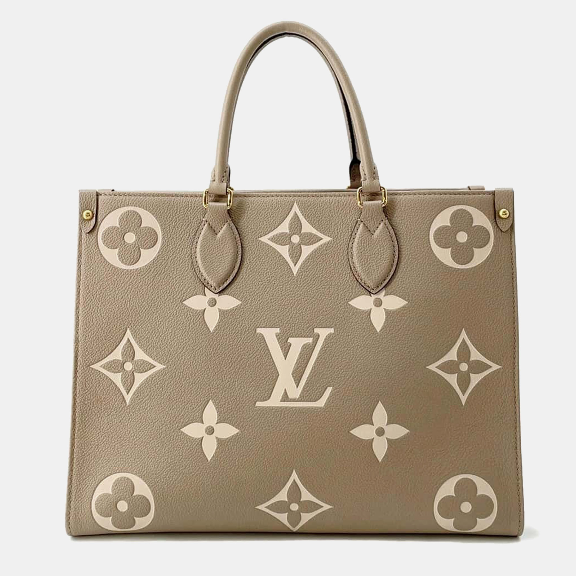 

Louis Vuitton Onthego Tourterelle/Claim Monogram Empreinte Leather Size MM, Brown