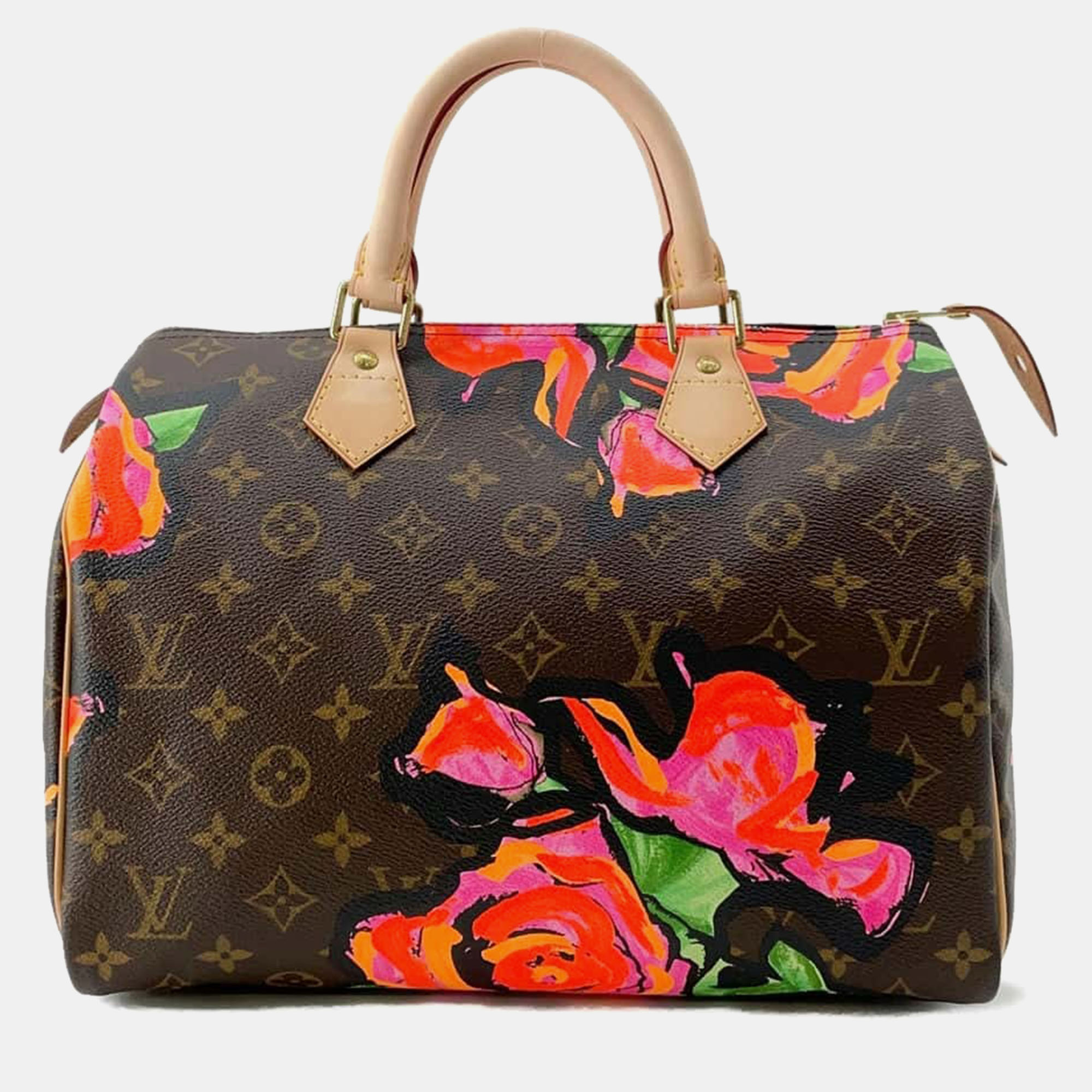 Pre-owned Louis Vuitton Brown Monogram Rose Speedy Bag Size 30