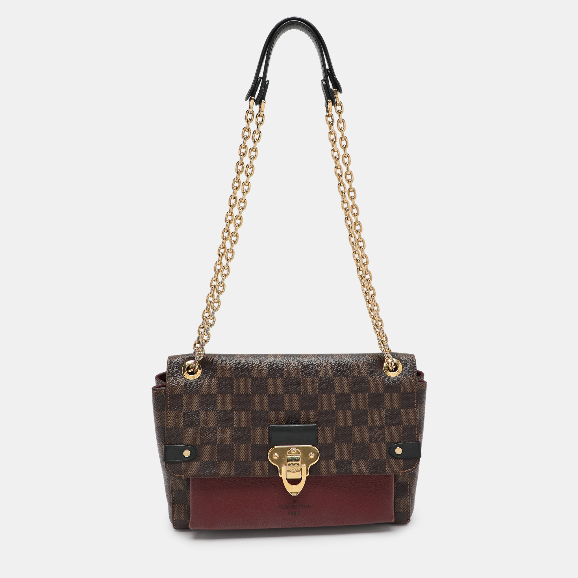 

Louis Vuitton Bordeaux Damier Ebene Canvas Vavin PM Bag, Red