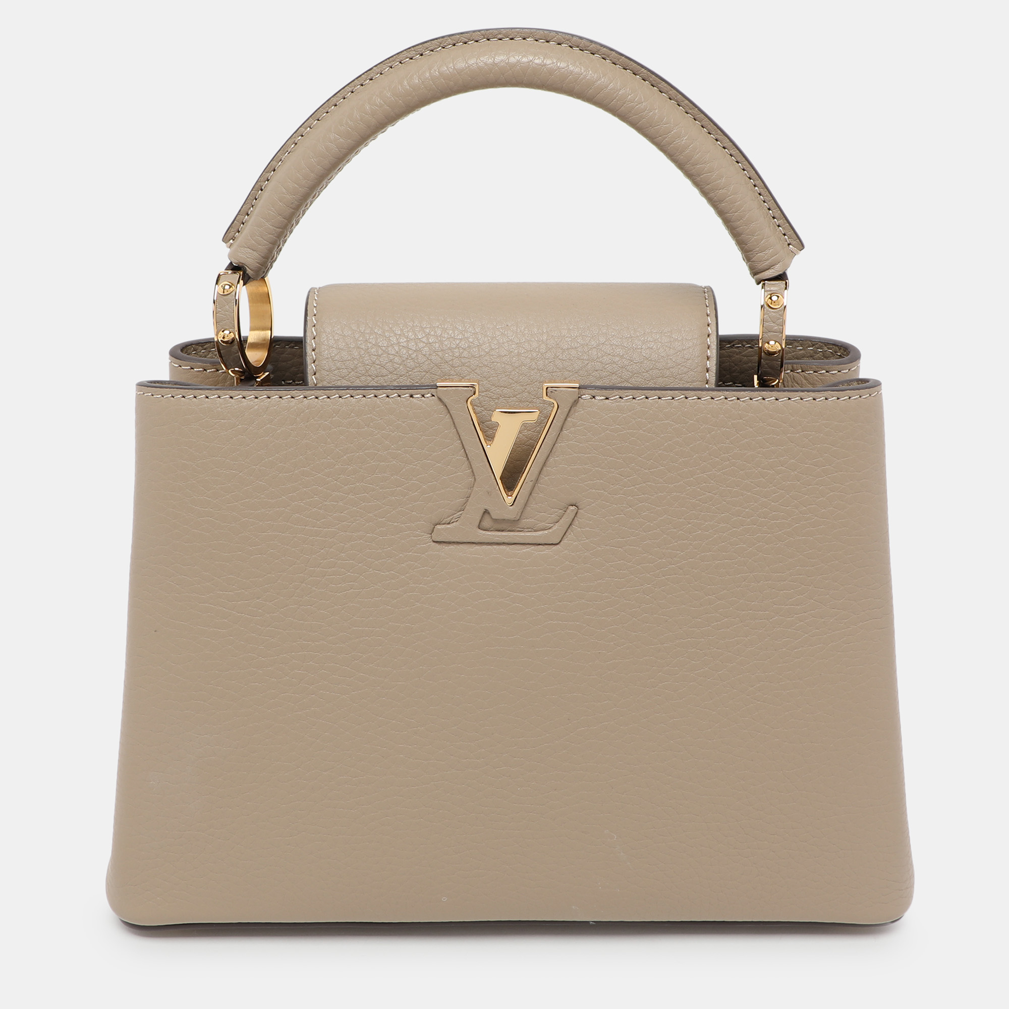 

Louis Vuitton Grey Leather Capucines BB Bag