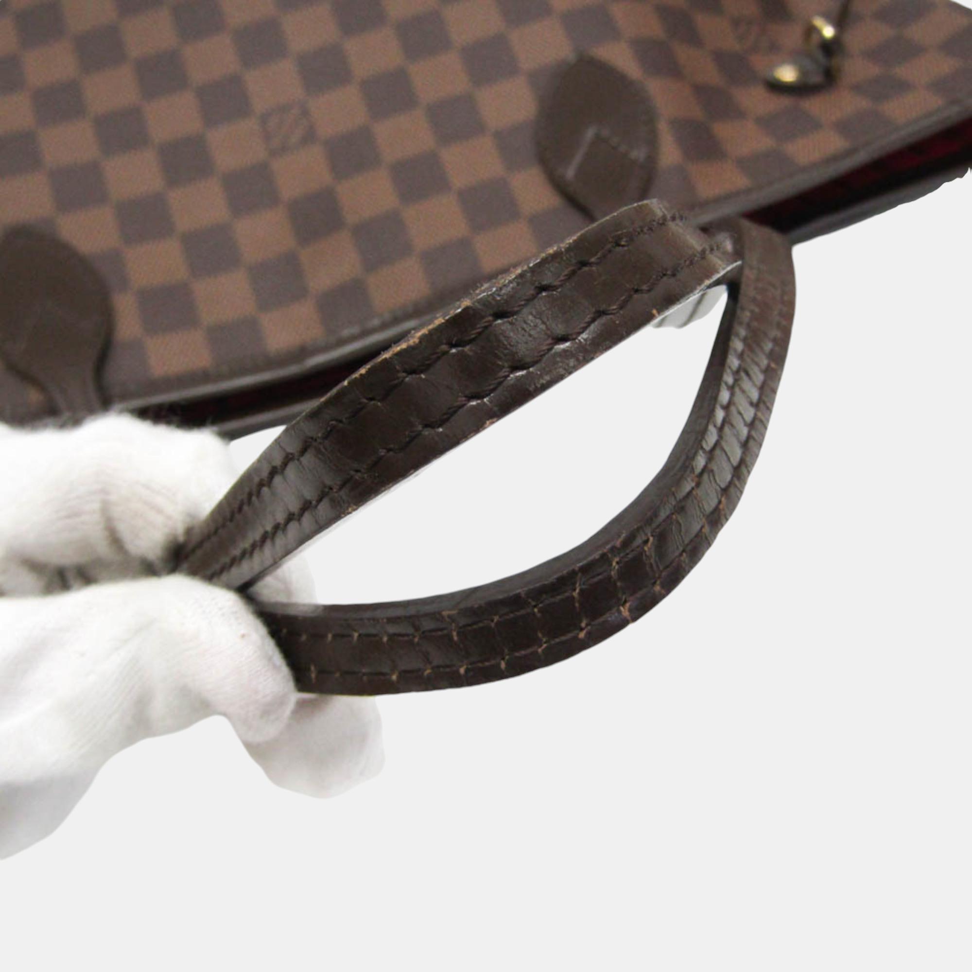 Louis Vuitton Brown Canvas MM Neverfull Tote Bag 