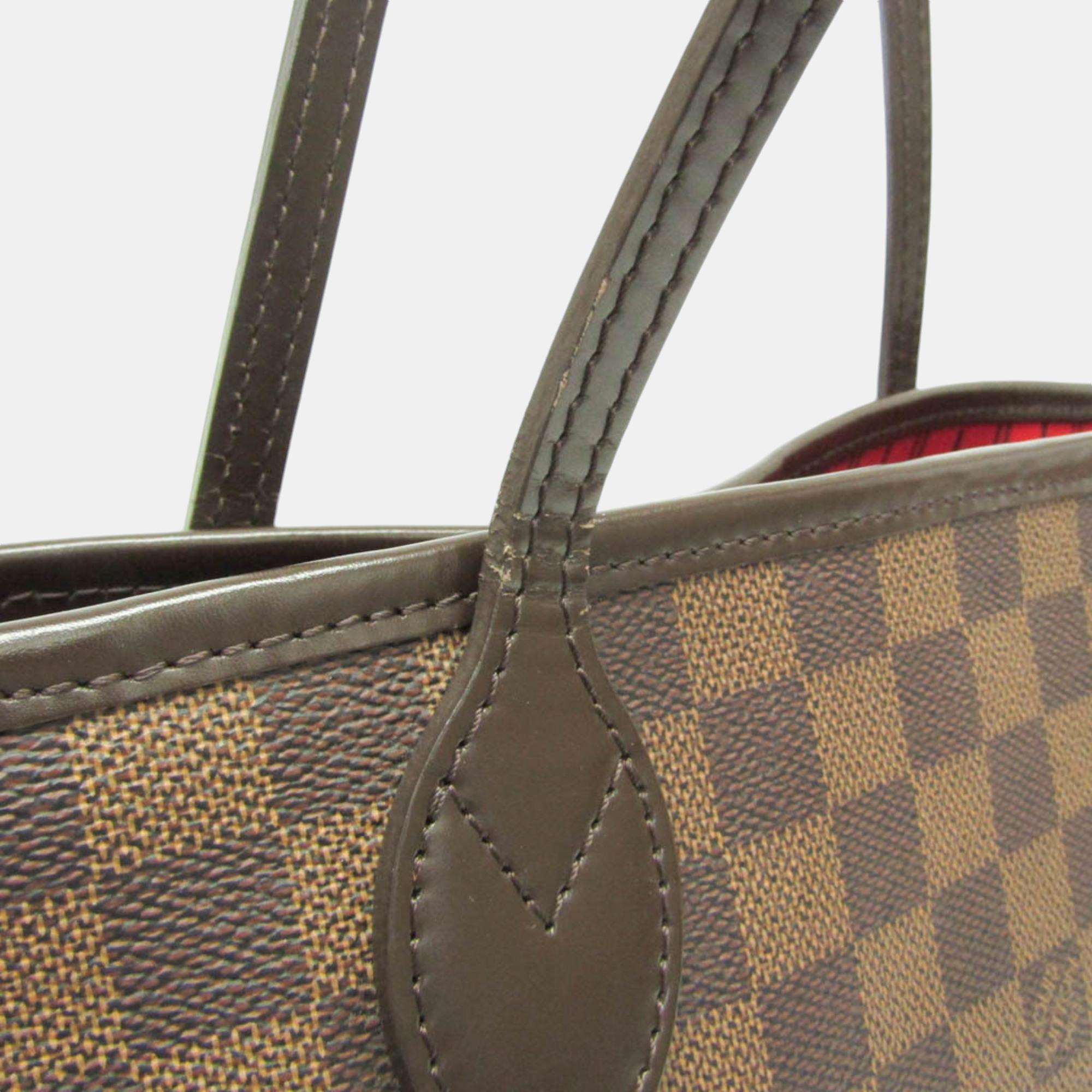 Louis Vuitton Brown Canvas MM Neverfull Tote Bag 