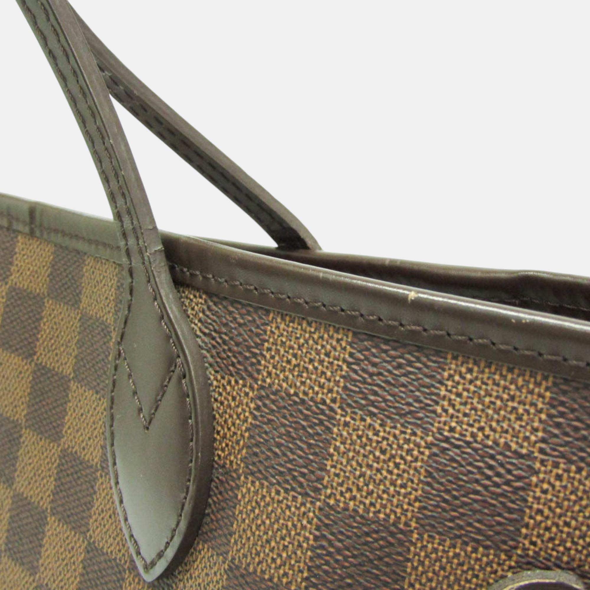 Louis Vuitton Brown Canvas MM Neverfull Tote Bag 