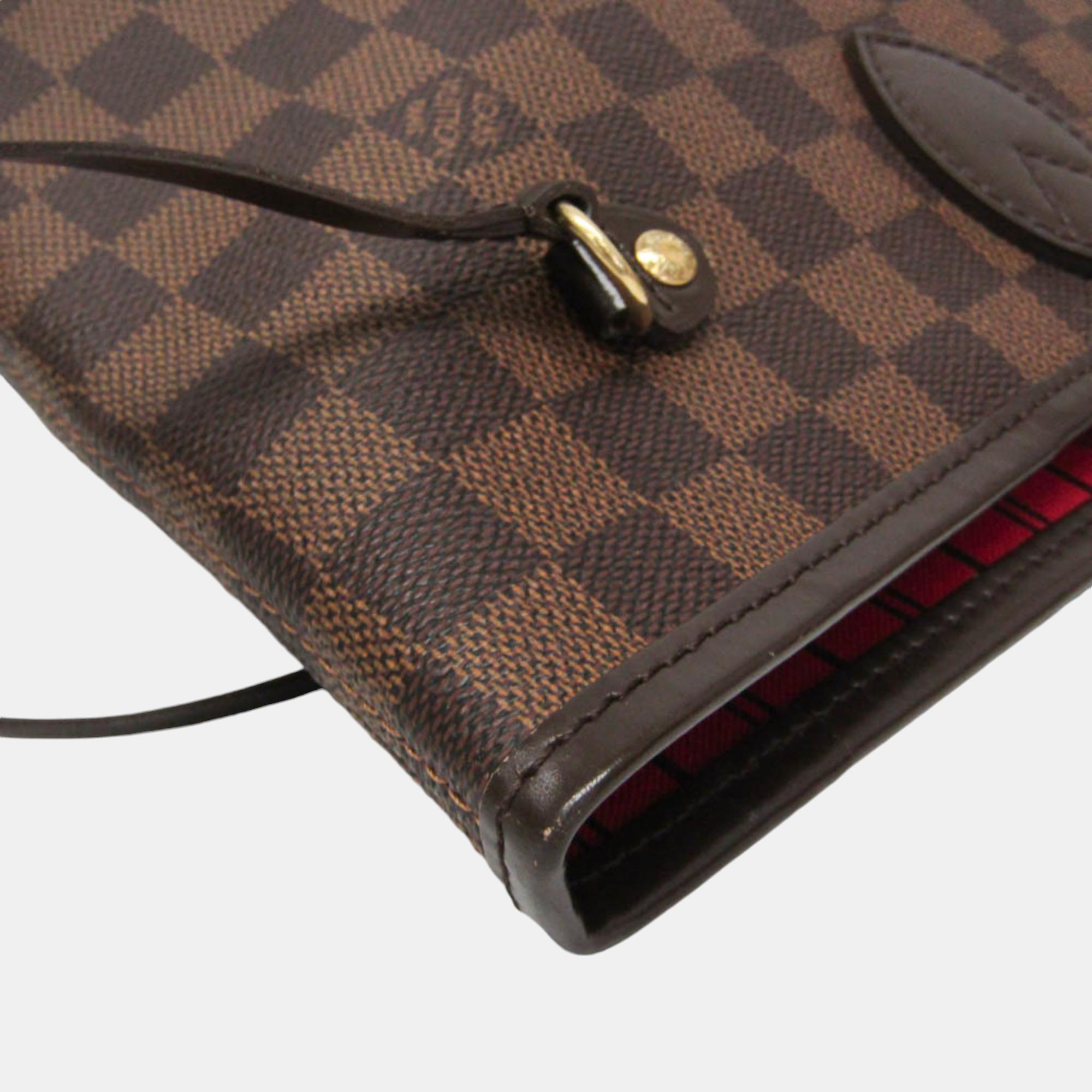 Louis Vuitton Brown Canvas MM Neverfull Tote Bag 