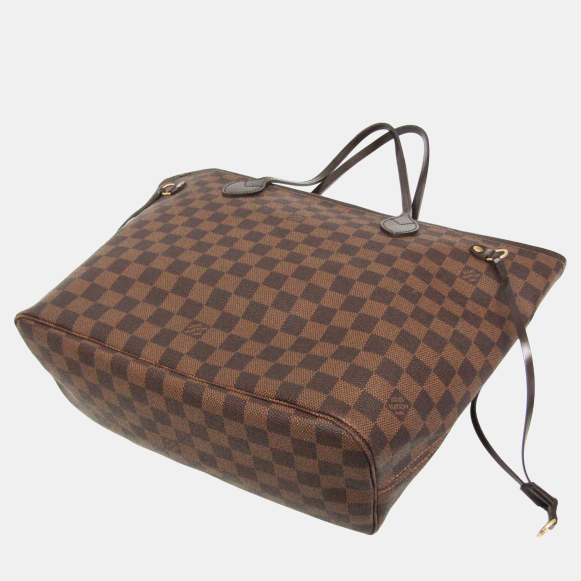 Louis Vuitton Brown Canvas MM Neverfull Tote Bag 