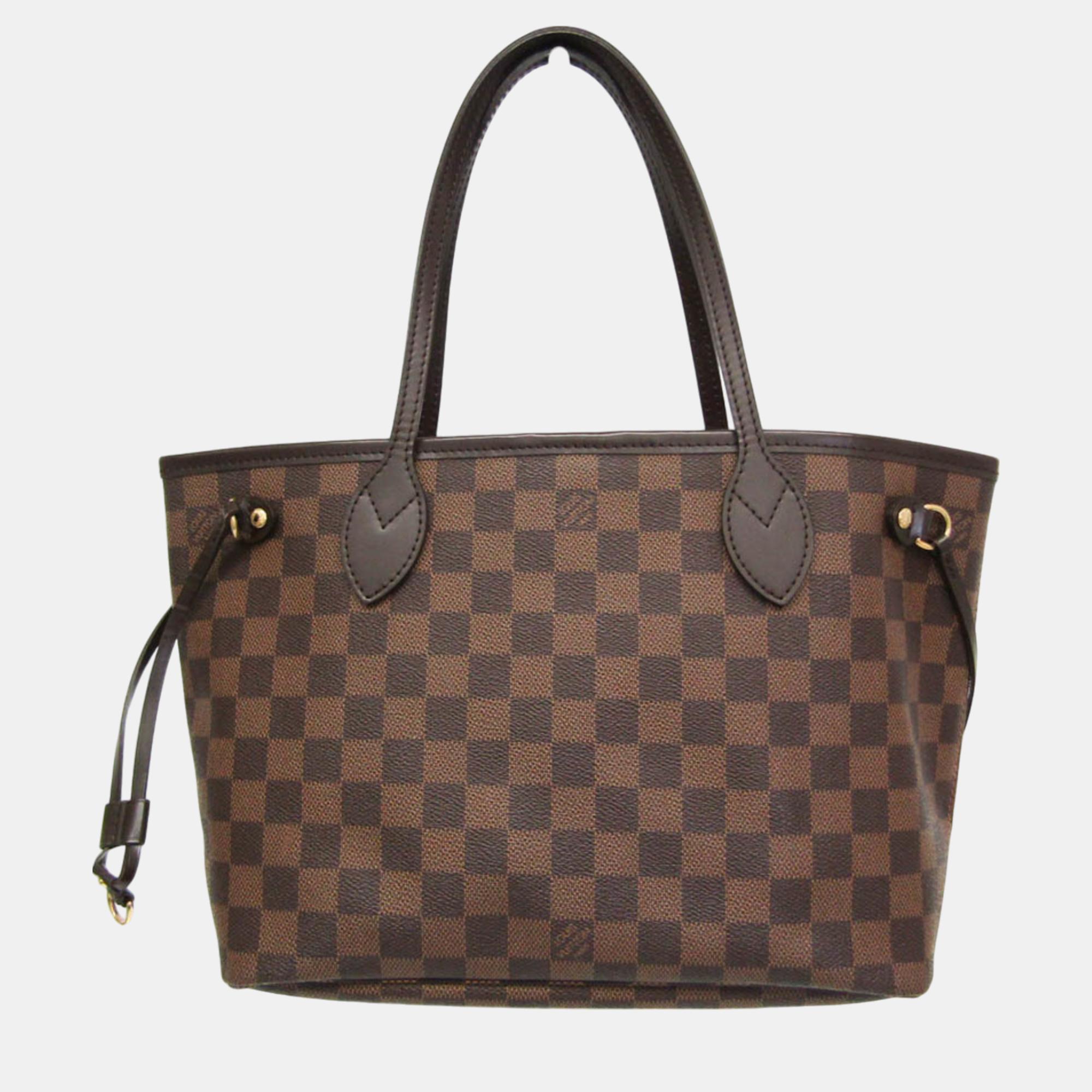 

Louis Vuitton Brown Canvas PM Neverfull Tote Bag