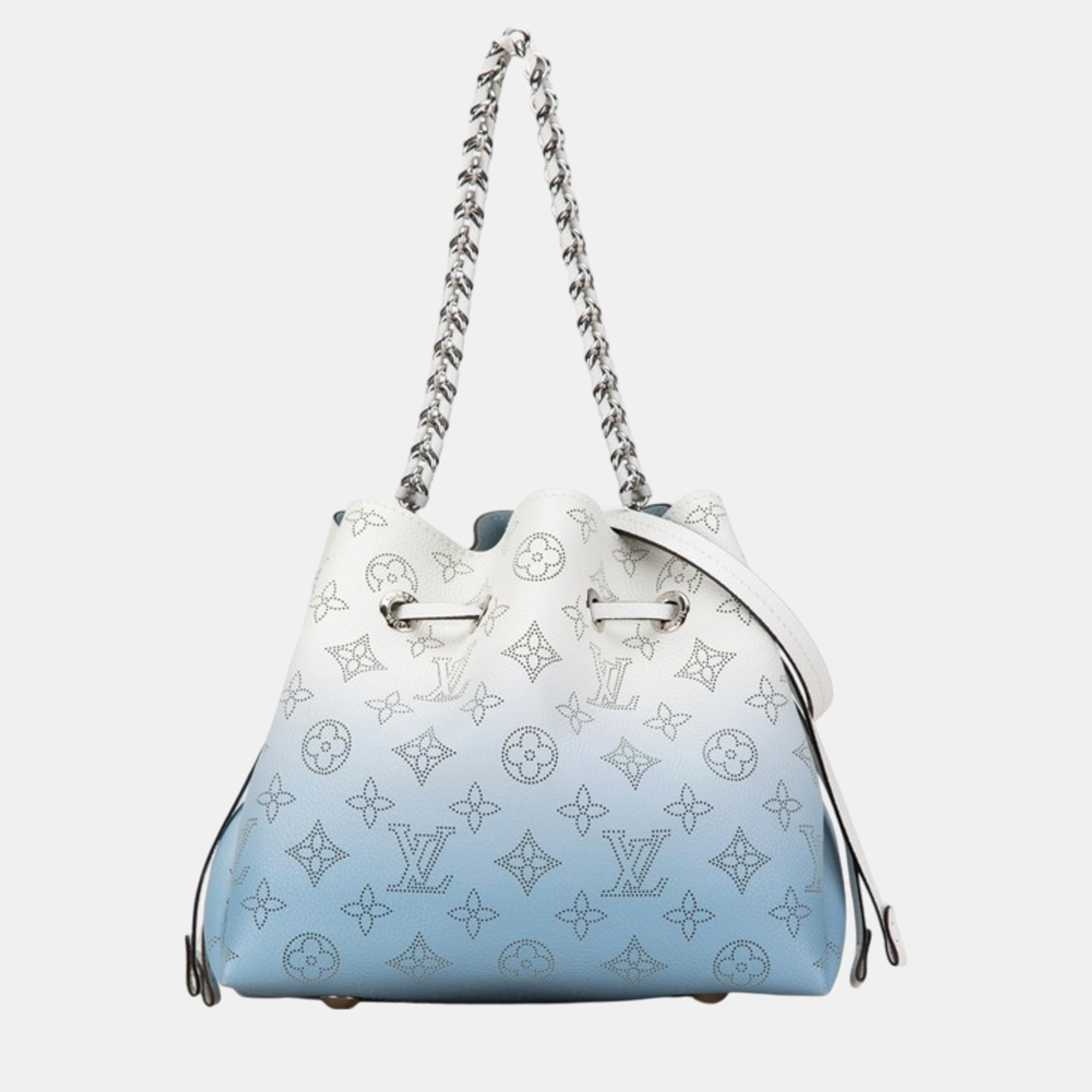 

Louis Vuitton Blue Leather Monogram Mahina Bella Handbag