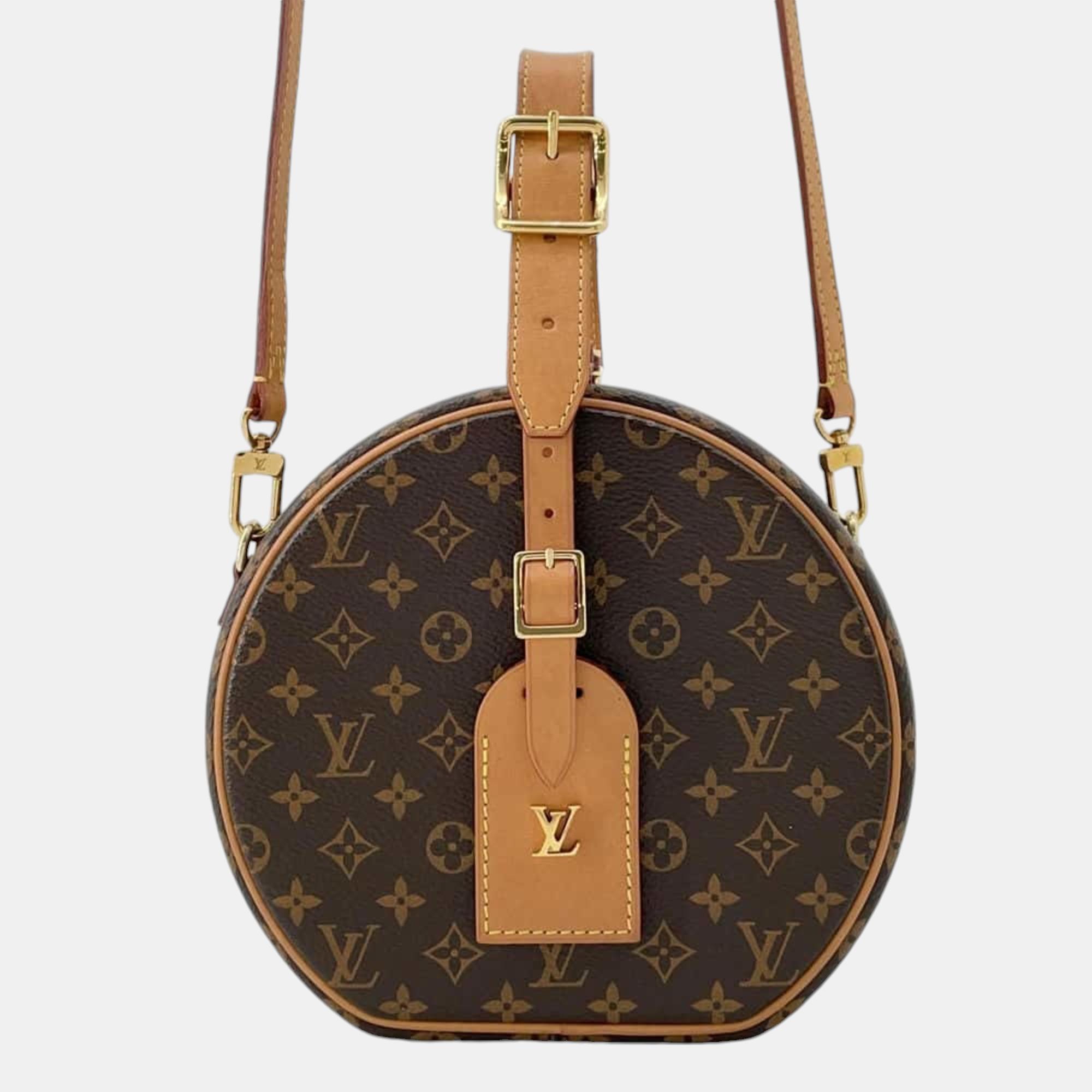 

Louis Vuitton Handbag Monogram Petite Boite Chapeau Bag, Brown