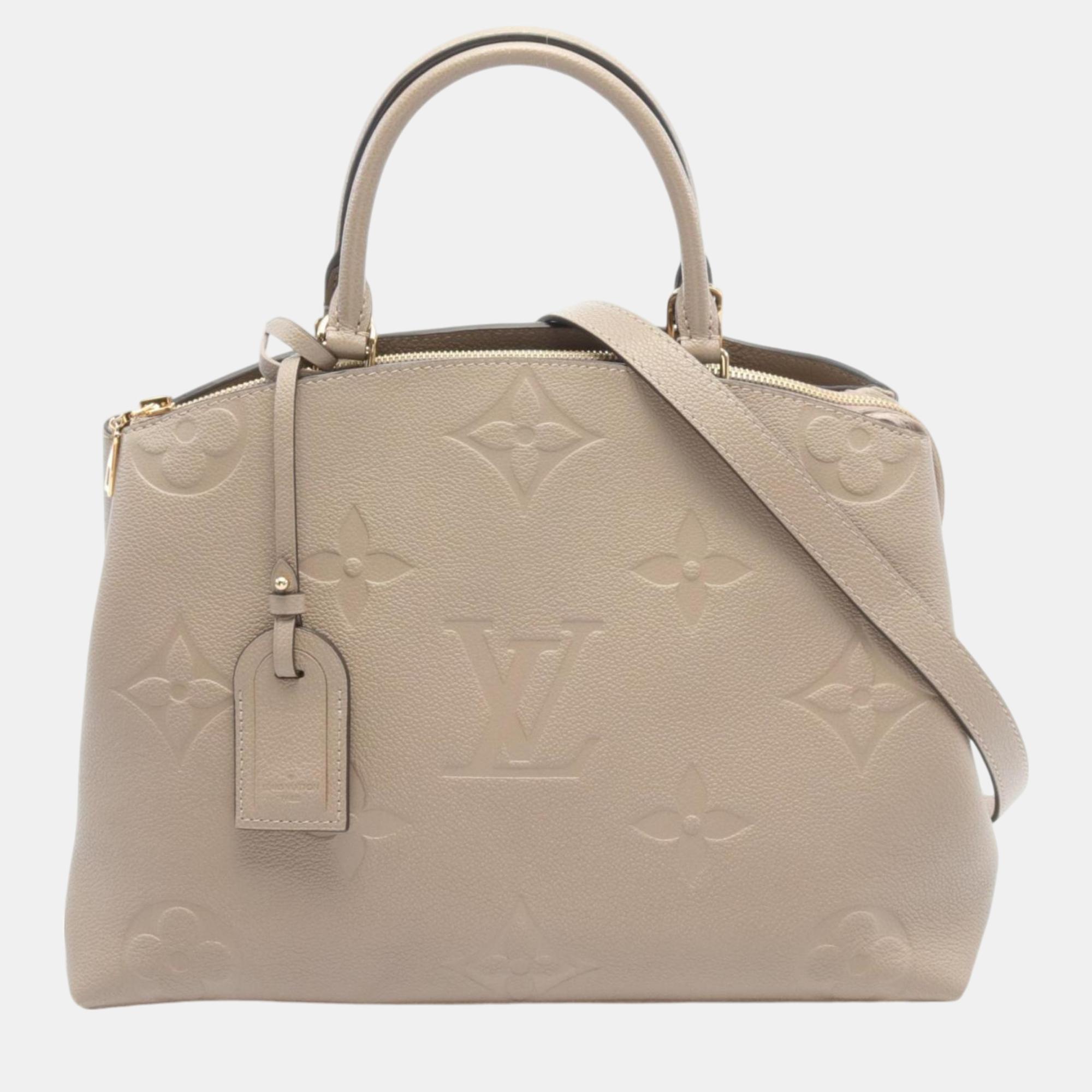 

Louis Vuitton Beige Leather Monogram Empreinte Grand Palais MM Handbag