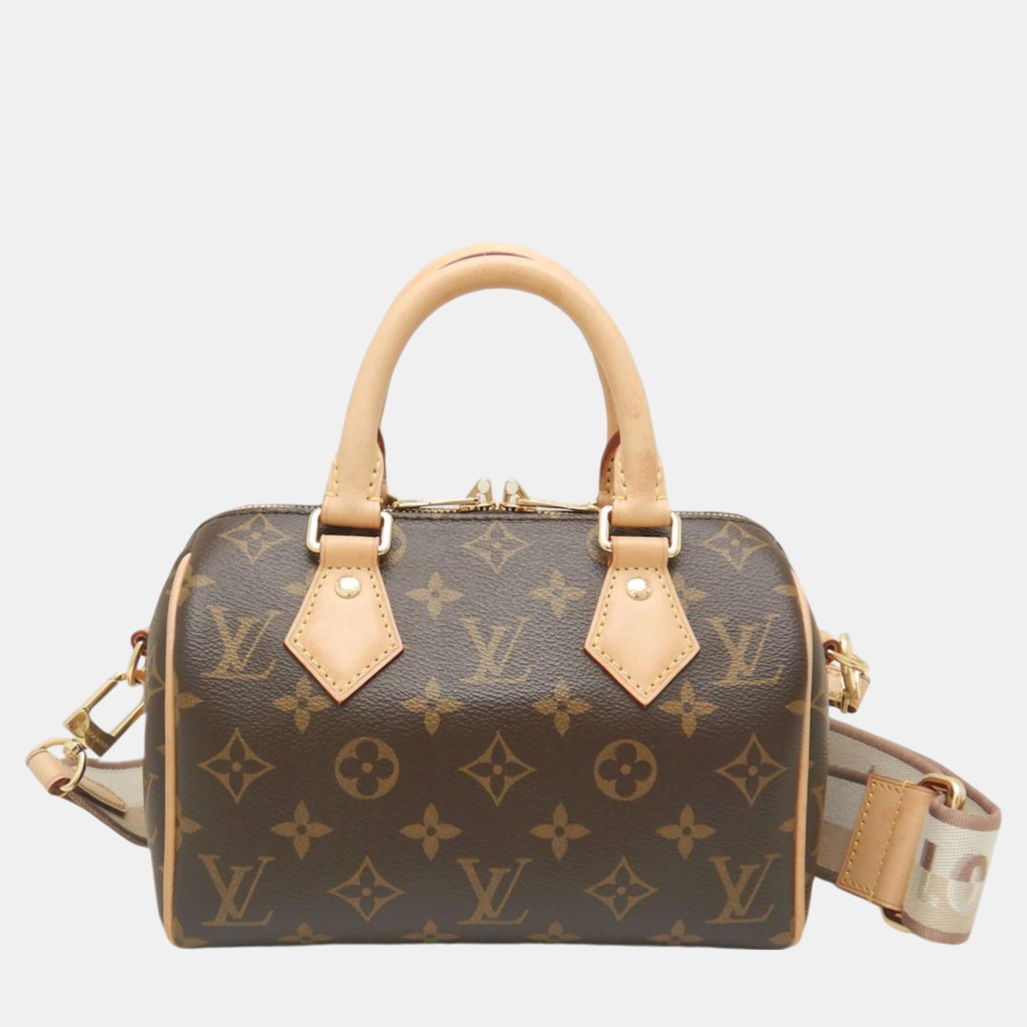 

Louis Vuitton Brown Monogram Speedy Bandouliere 20 Handbag