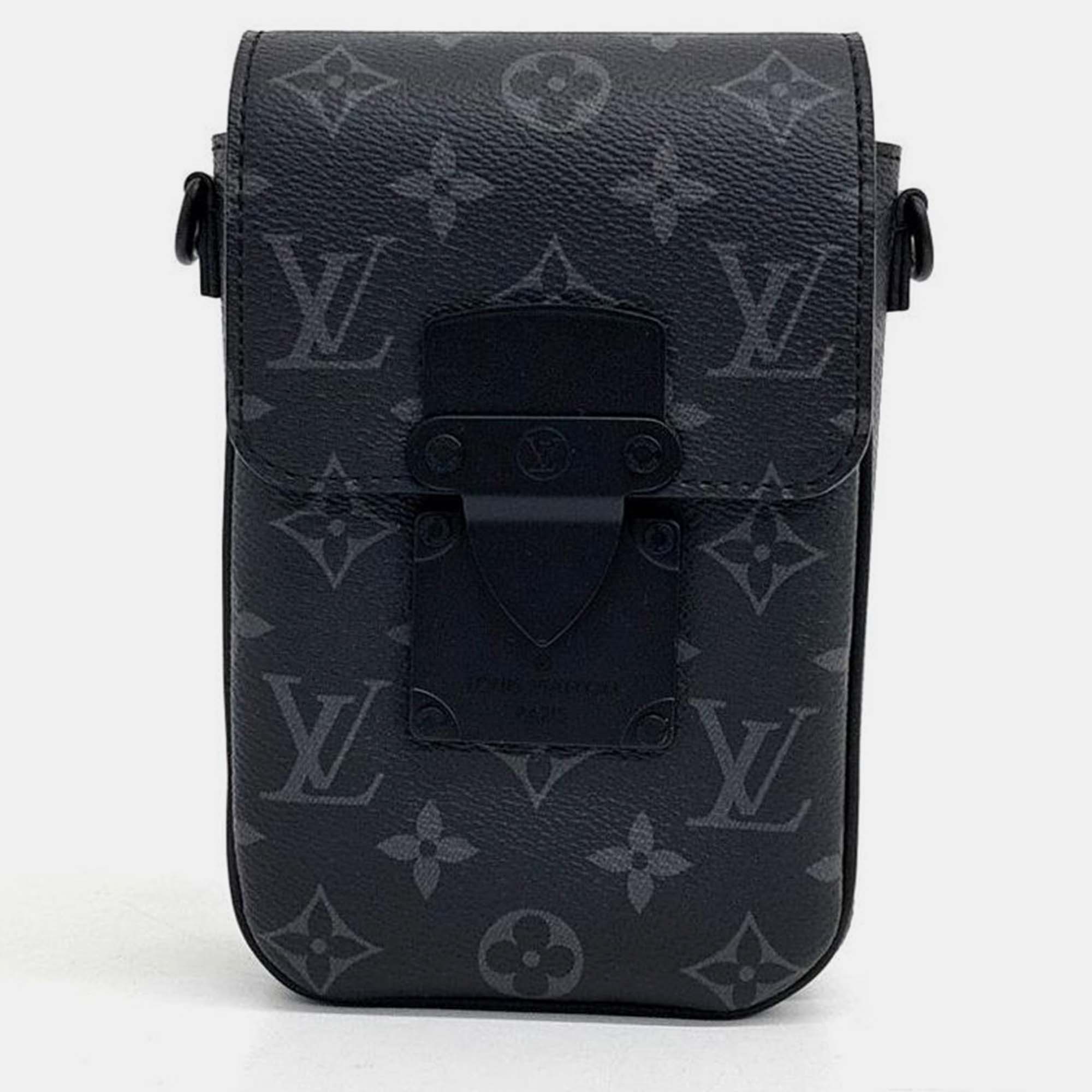 

Louis Vuitton Eclipse S-Lock Vertical Wearable Wallet, Black