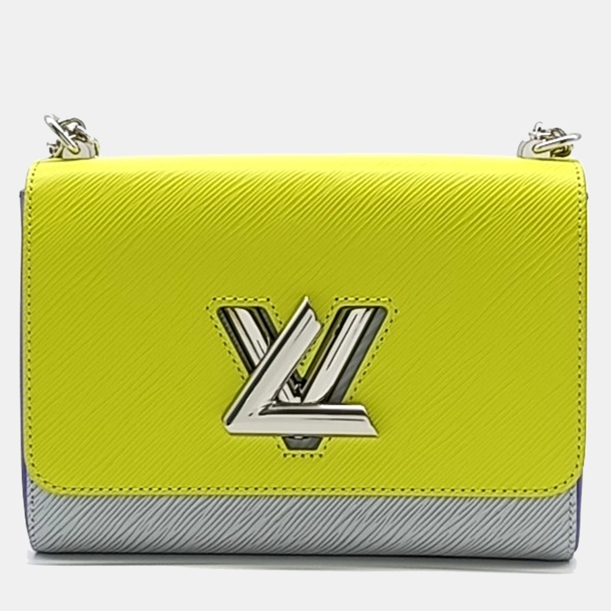 Pre-owned Louis Vuitton Epi Twist Mm Bag In Grey