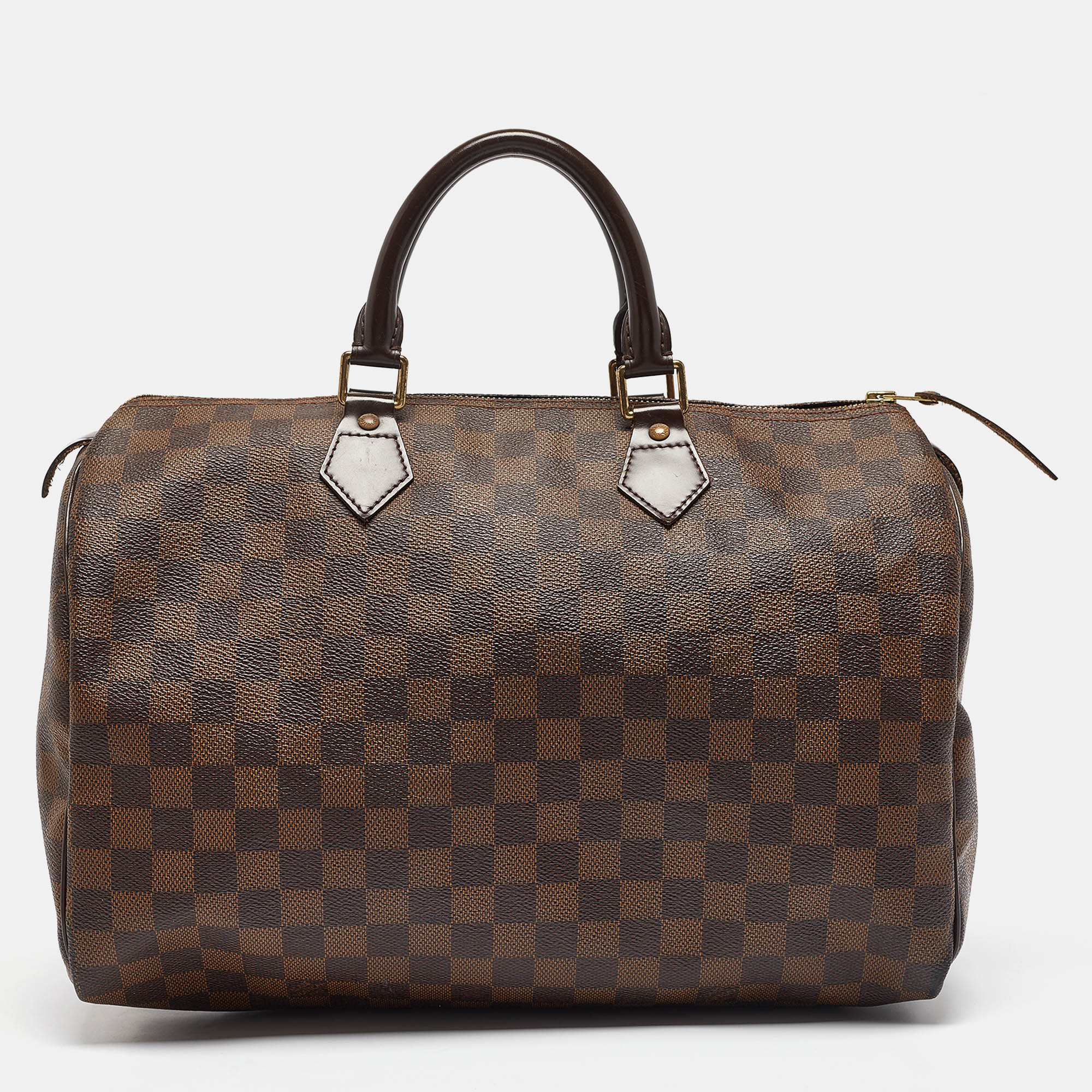 

Louis Vuitton Damier Ebene Canvas Speedy 35 Bag, Brown