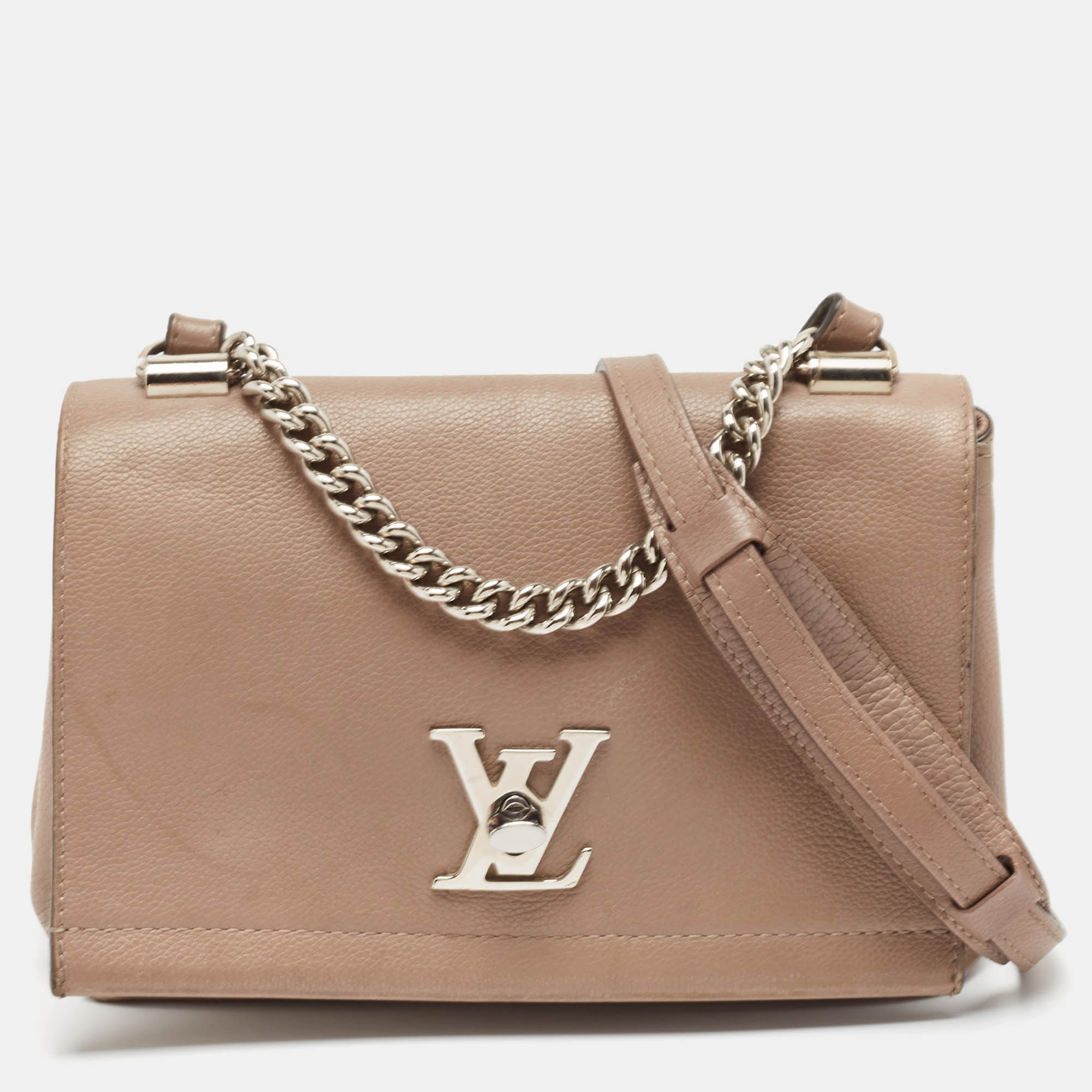 

Louis Vuitton Beige Leather Lockme II BB Bag