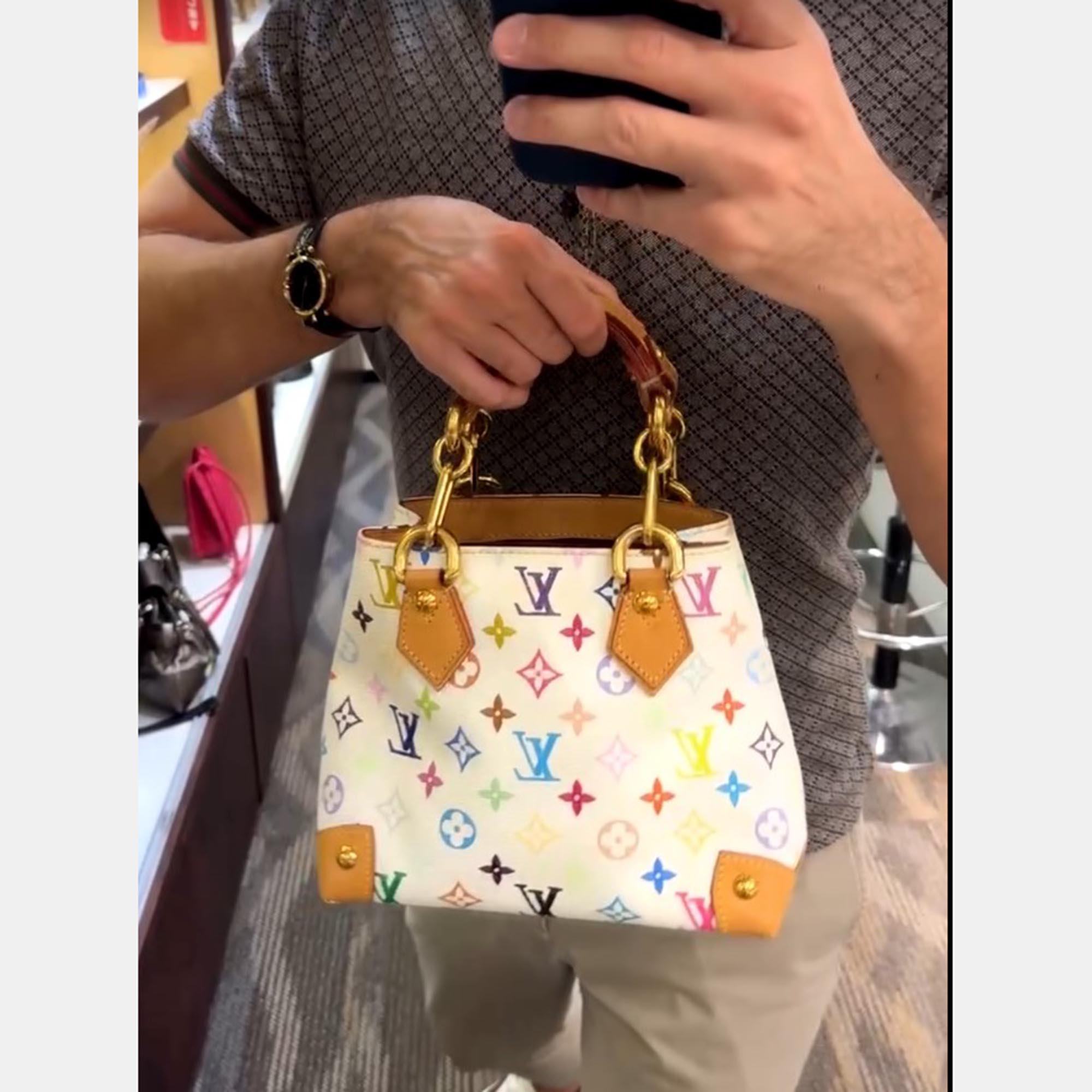 

Louis Vuitton x Takashi Murakami Monogram Multicolore Audra Bag, White