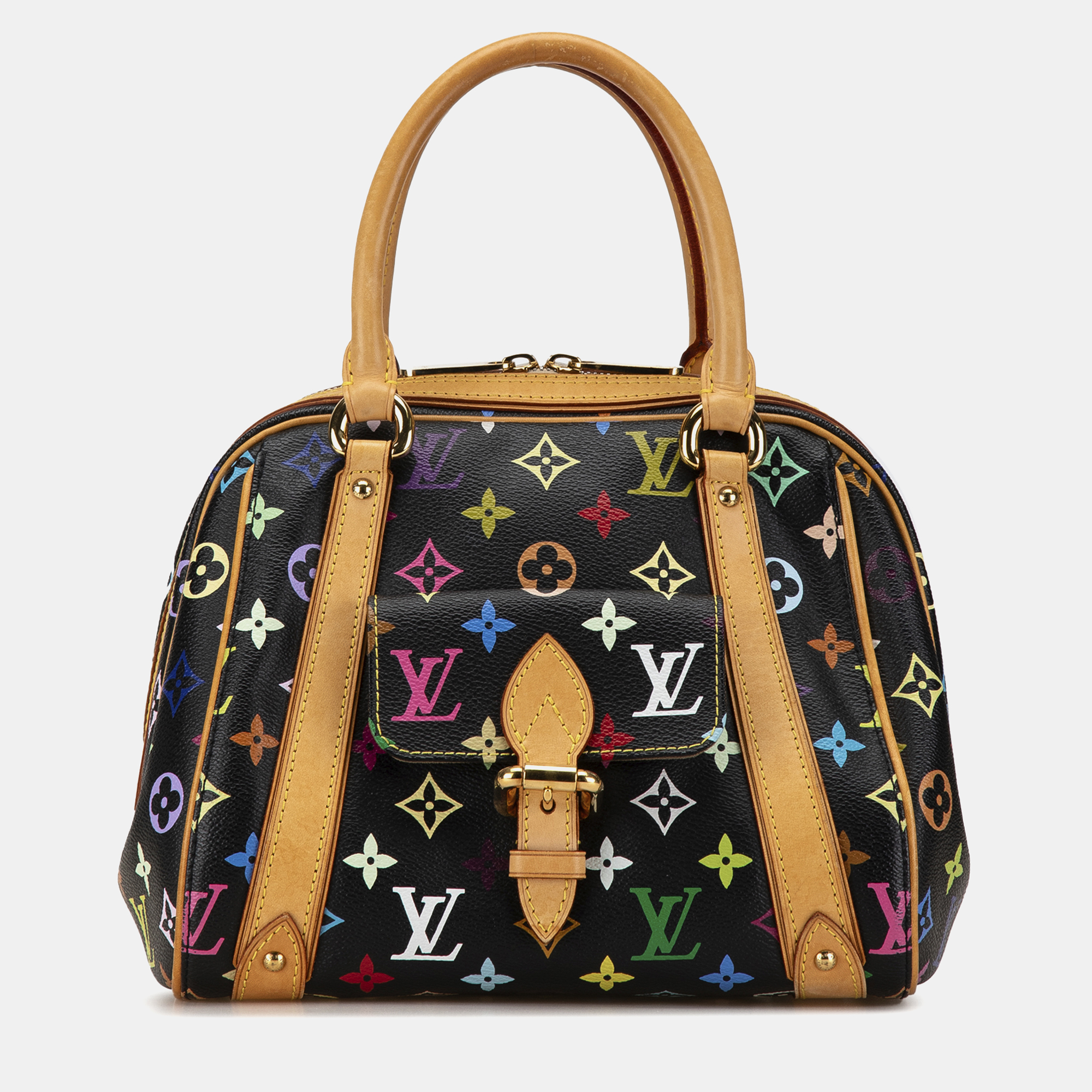 

Louis Vuitton Black Monogram Multicolor Canvas Priscilla Bag