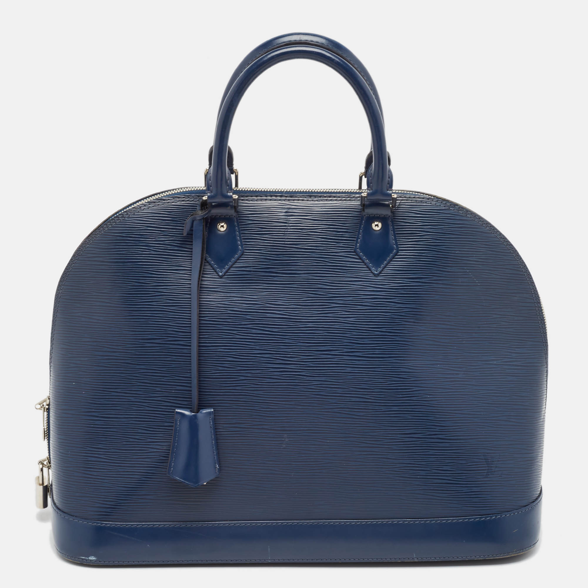 

Louis Vuitton Blue Marine Epi Leather Alma GM Bag