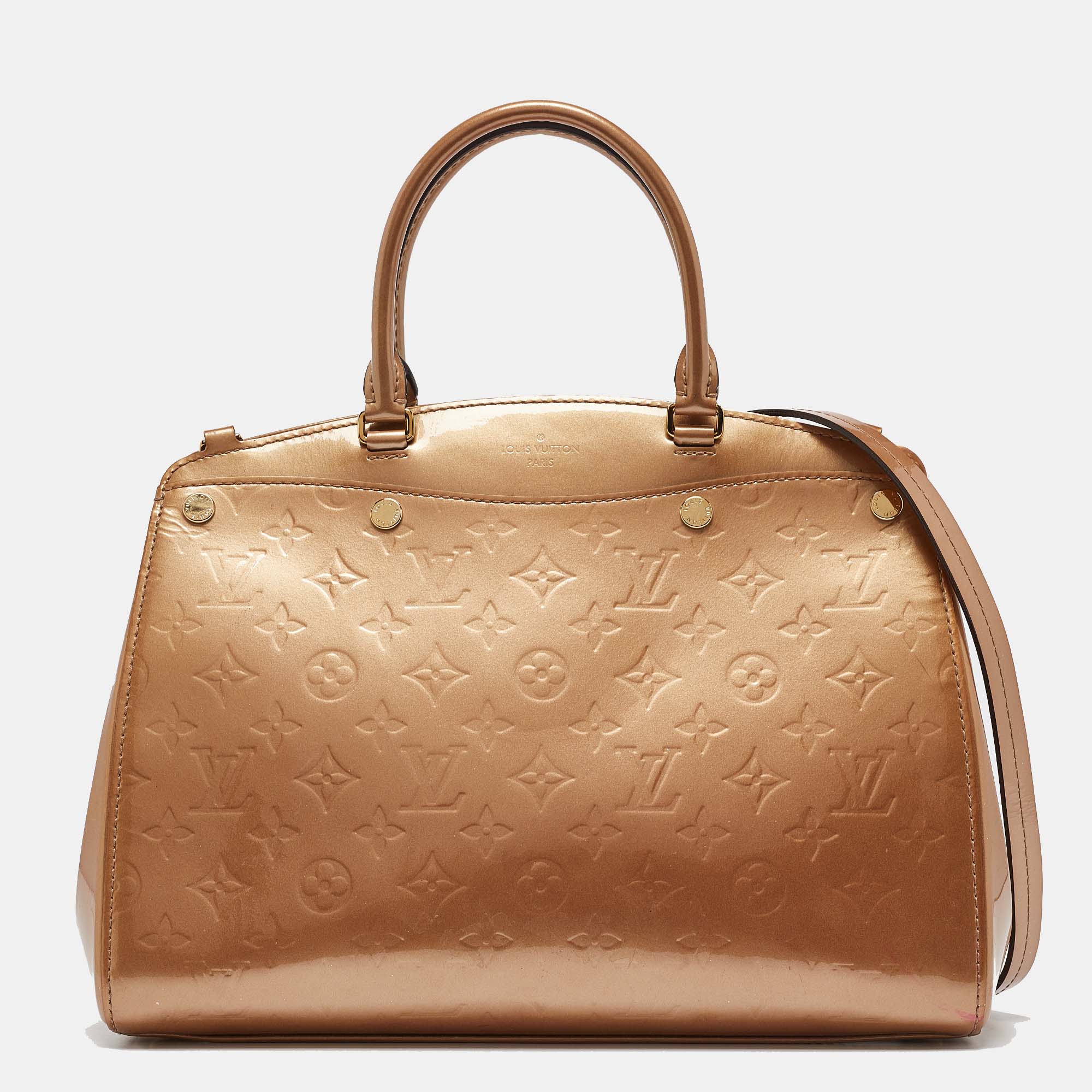 

Louis Vuitton Beige Poudre Monogram Vernis Brea MM NM Bag