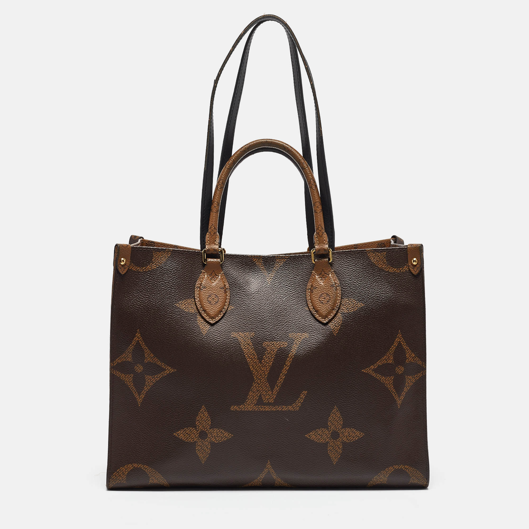 

Louis Vuitton Reverse Monogram Canvas Giant Onthego MM Bag, Brown