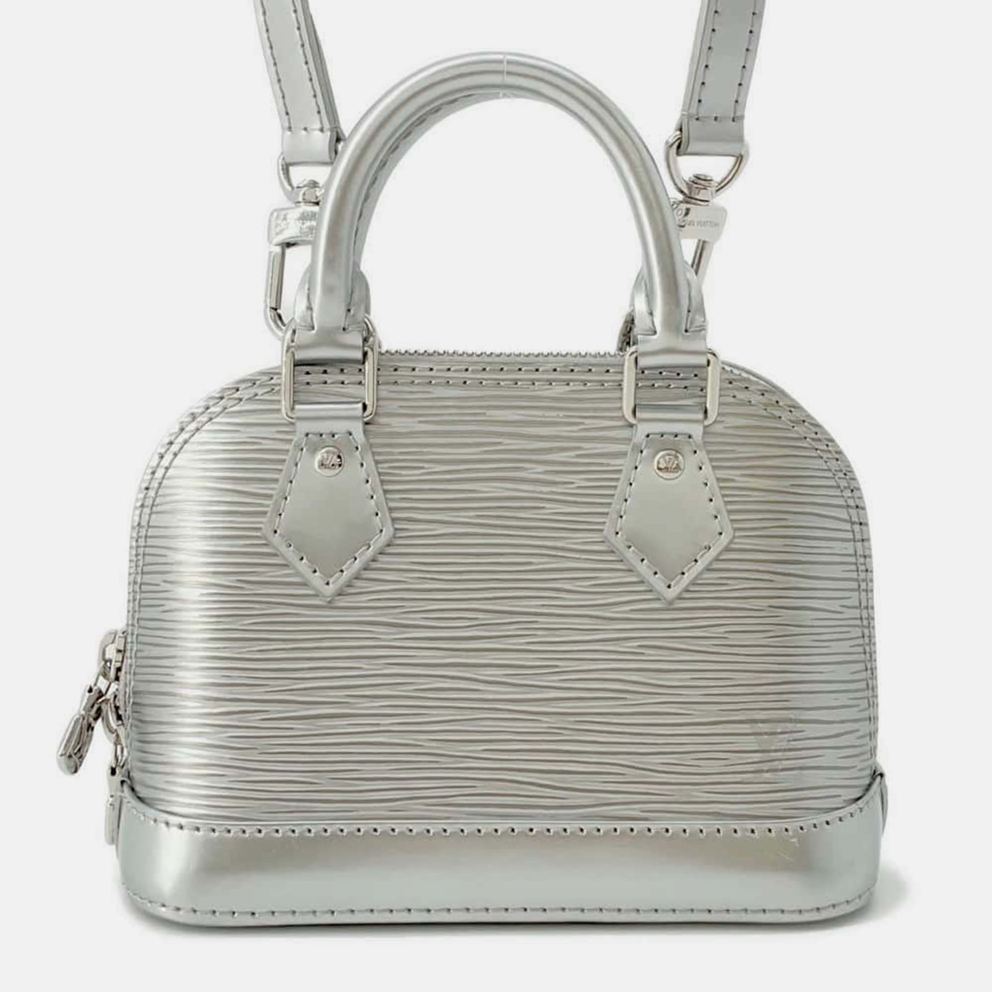 

Louis Vuitton Silver Hardware Epi Leather Alma Bag Nano