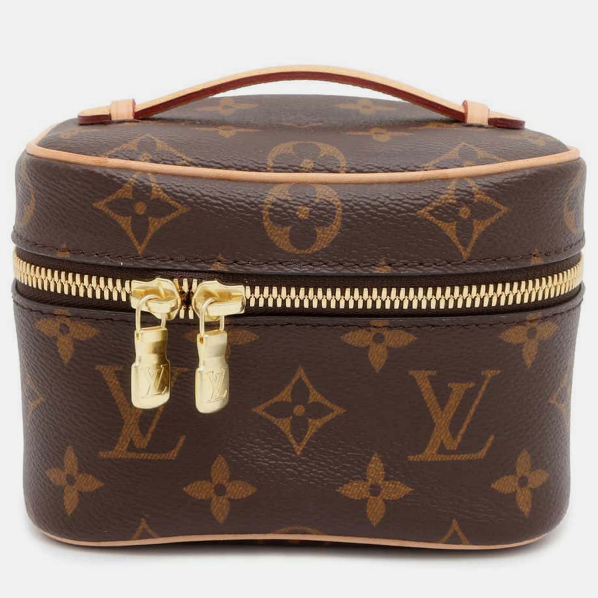 

Louis Vuitton Beige Monogram Nice Nano Bag, Brown