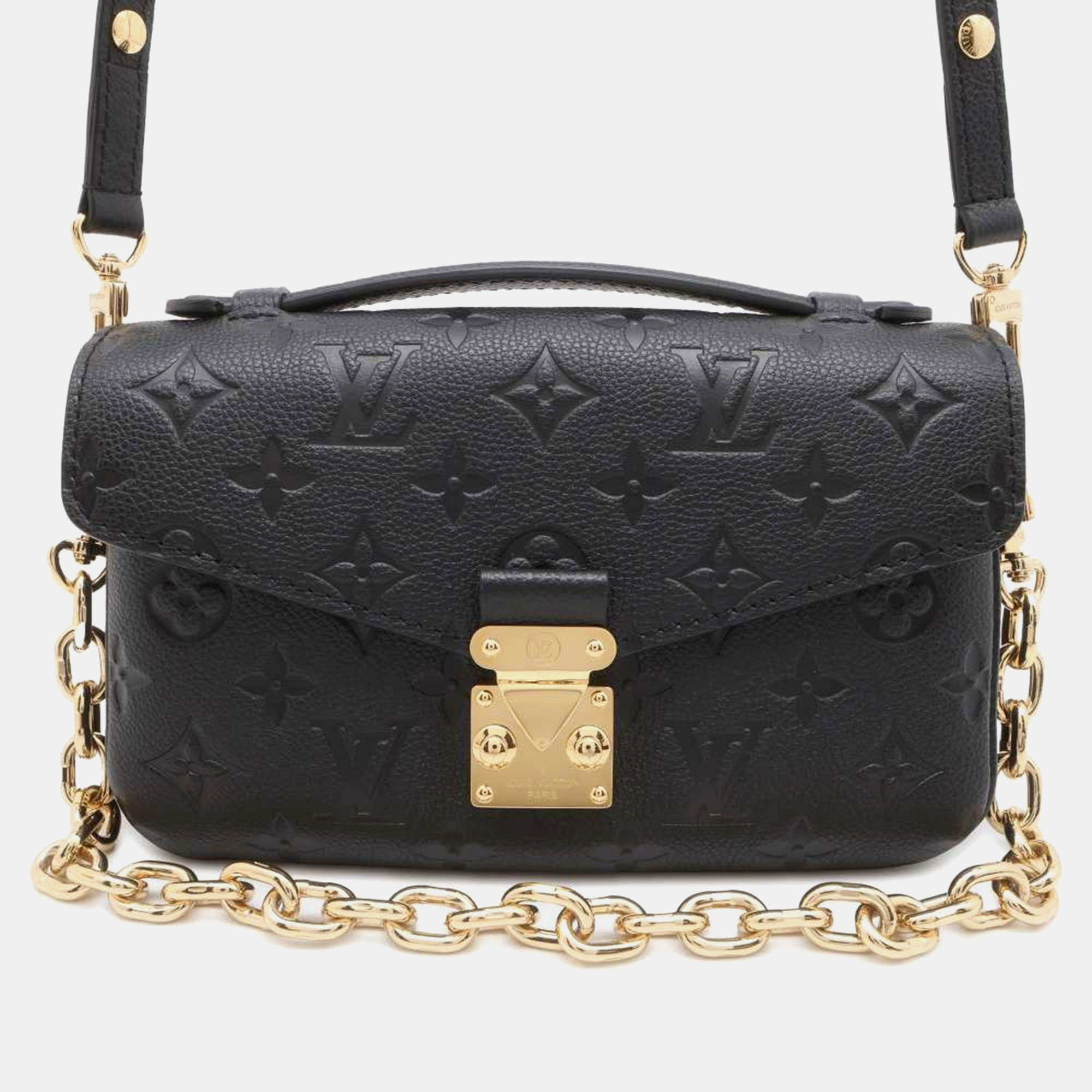 

Louis Vuitton Noir Monogram Empreinte Leather Pochette Metis bag, Black