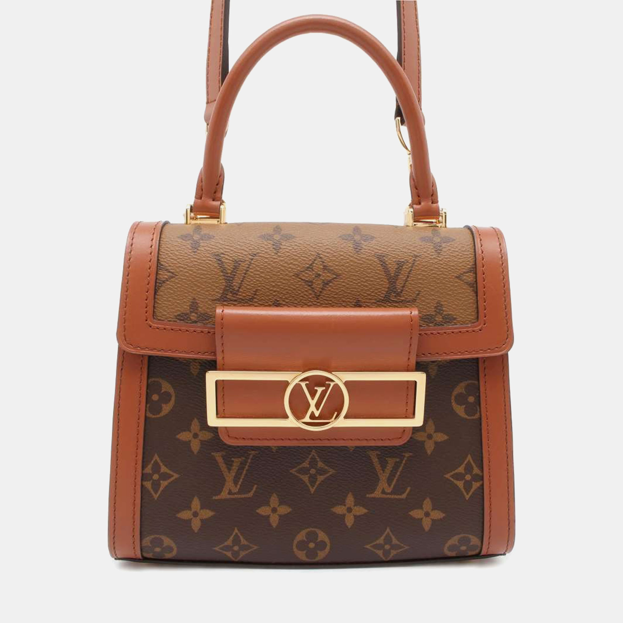 

Louis Vuitton Noir Monogram Reverse Canvas Dauphine Capital bag, Brown