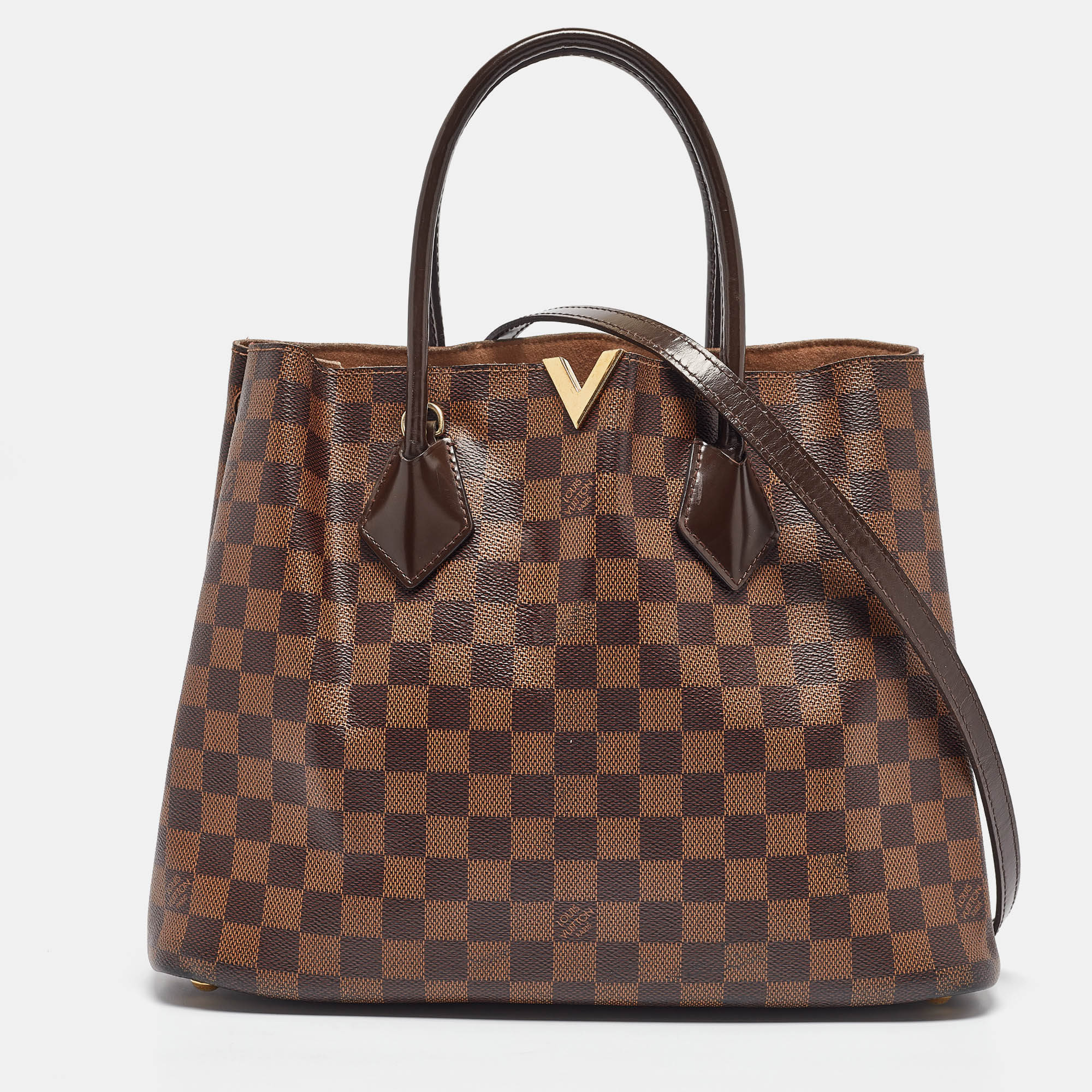 

Louis Vuitton Damier Ebene Canvas Kensington V Bag, Brown