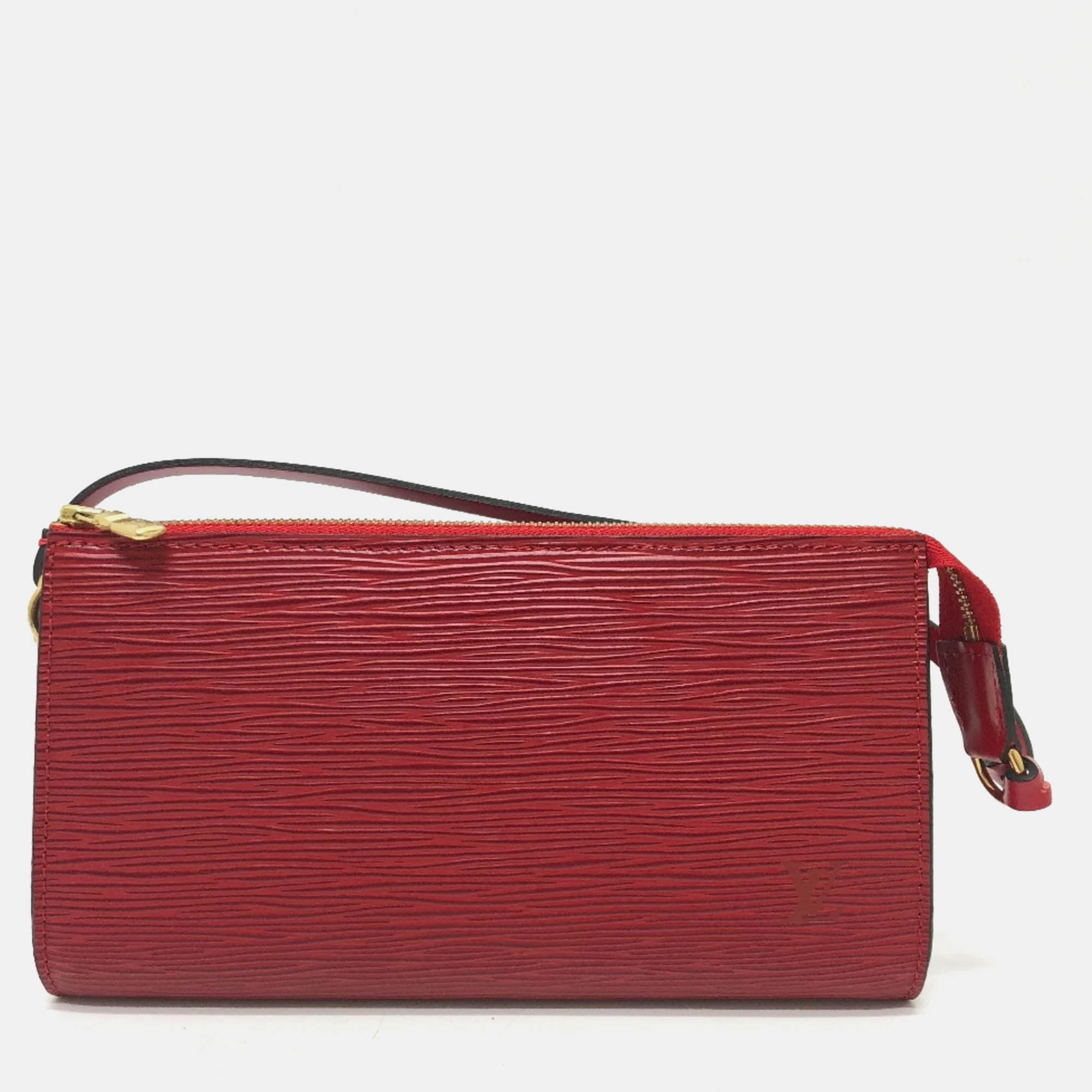 

Louis Vuitton Red Epi Leather Pochette Shoulder Bag