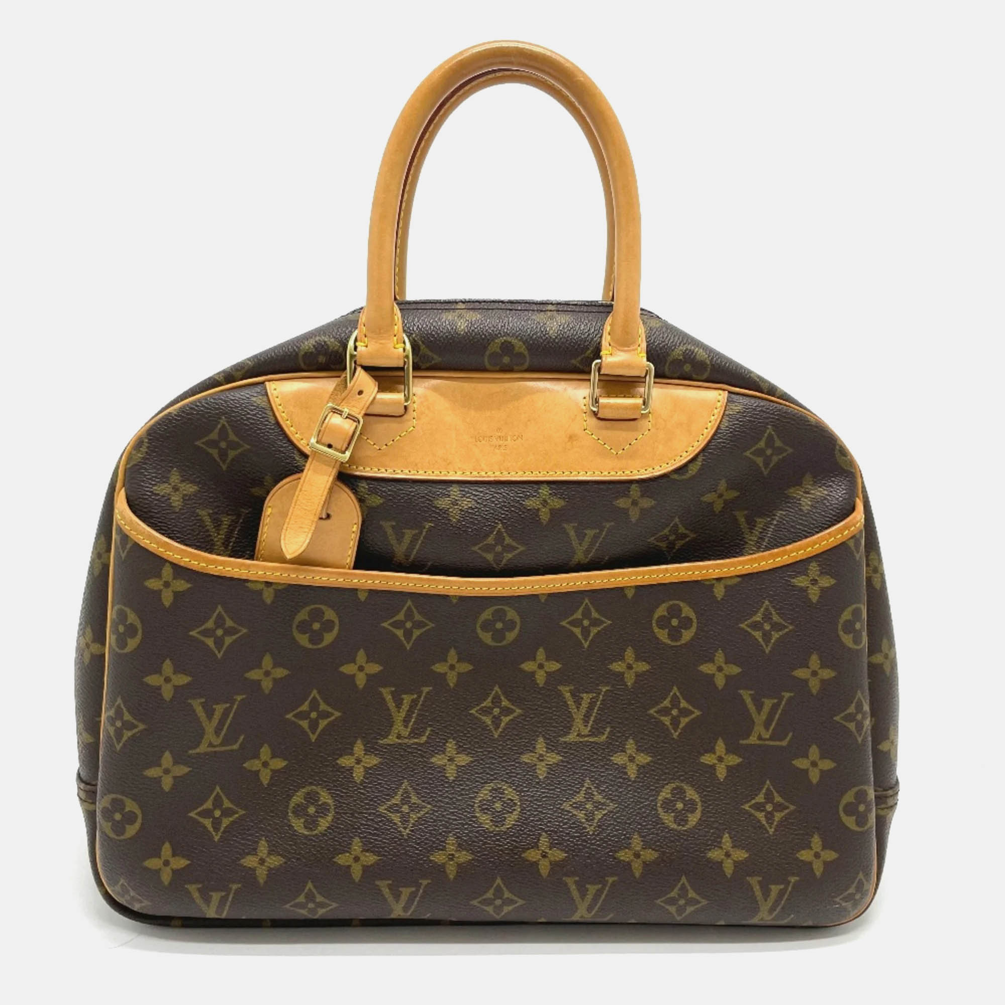 

Louis Vuitton Brown Monogram Canvas Deauville Satchel Bag